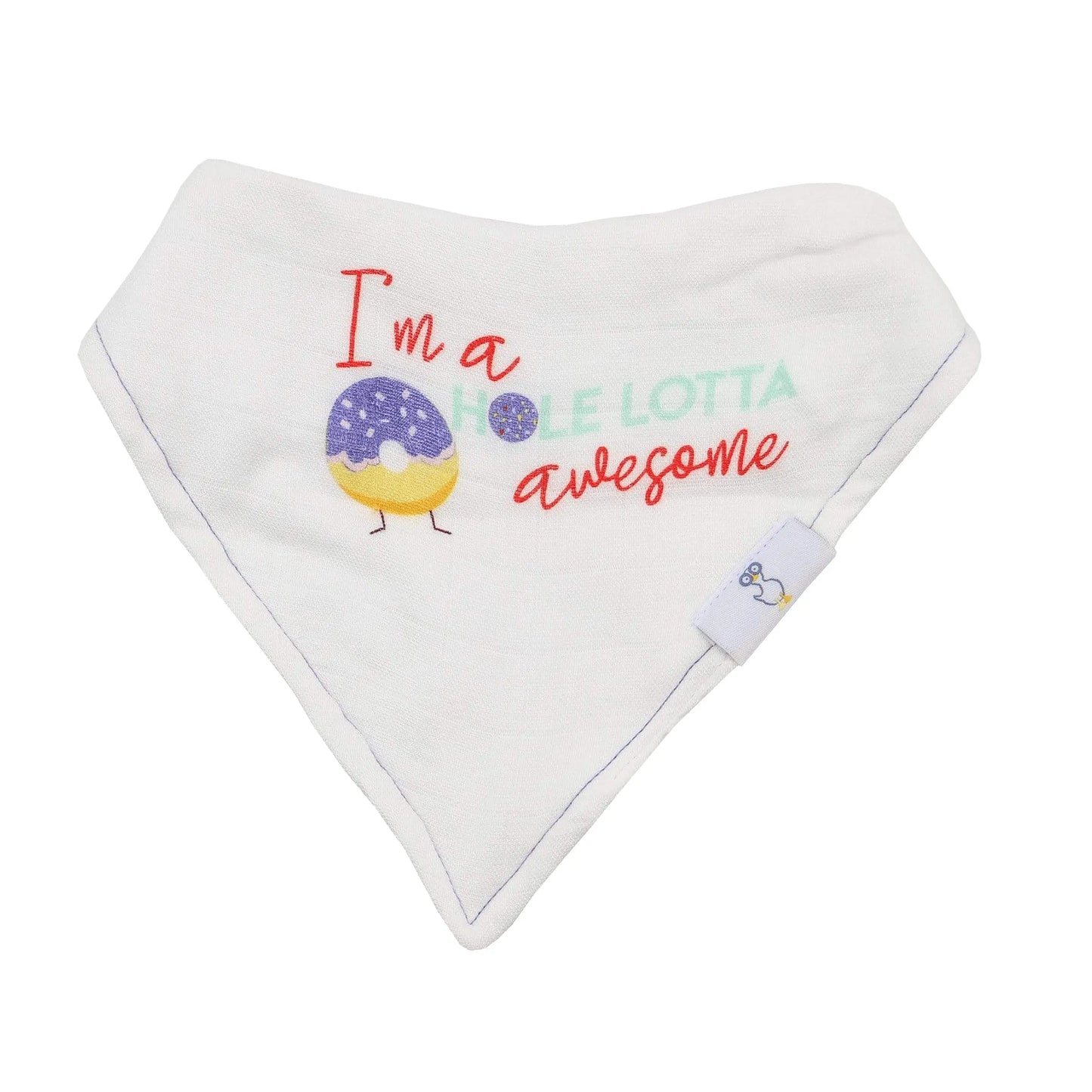 Im Awesome and Donut 2 Pack Muslin and Terry Cloth Bib Set for Babies Goosewaddle® | Newborn Baby Blankets Toys Teethers Bibs & More
