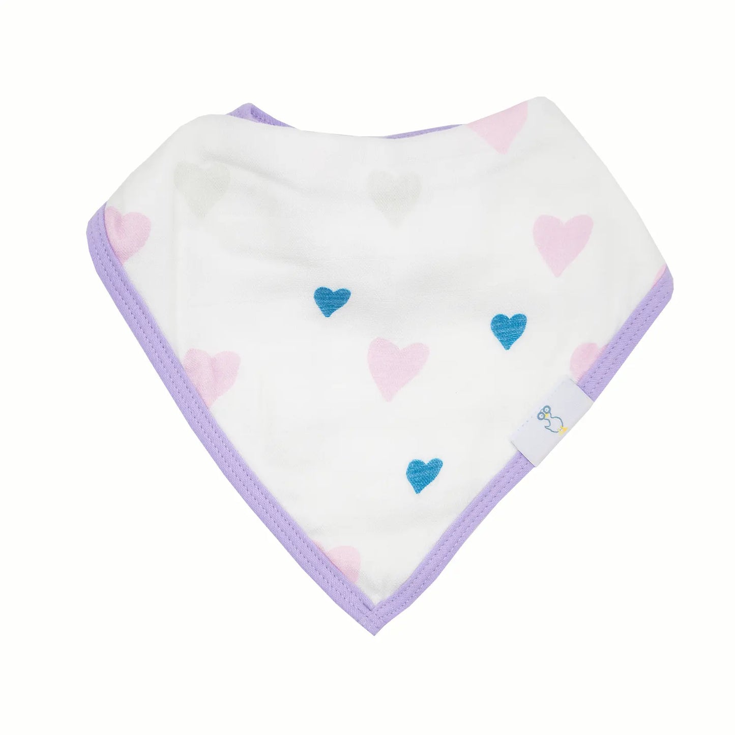 Hearts And Birds 2 Pack Muslin And Terry Cloth Bib Set Goosewaddle® | Newborn Baby Blankets Toys Teethers Bibs & More