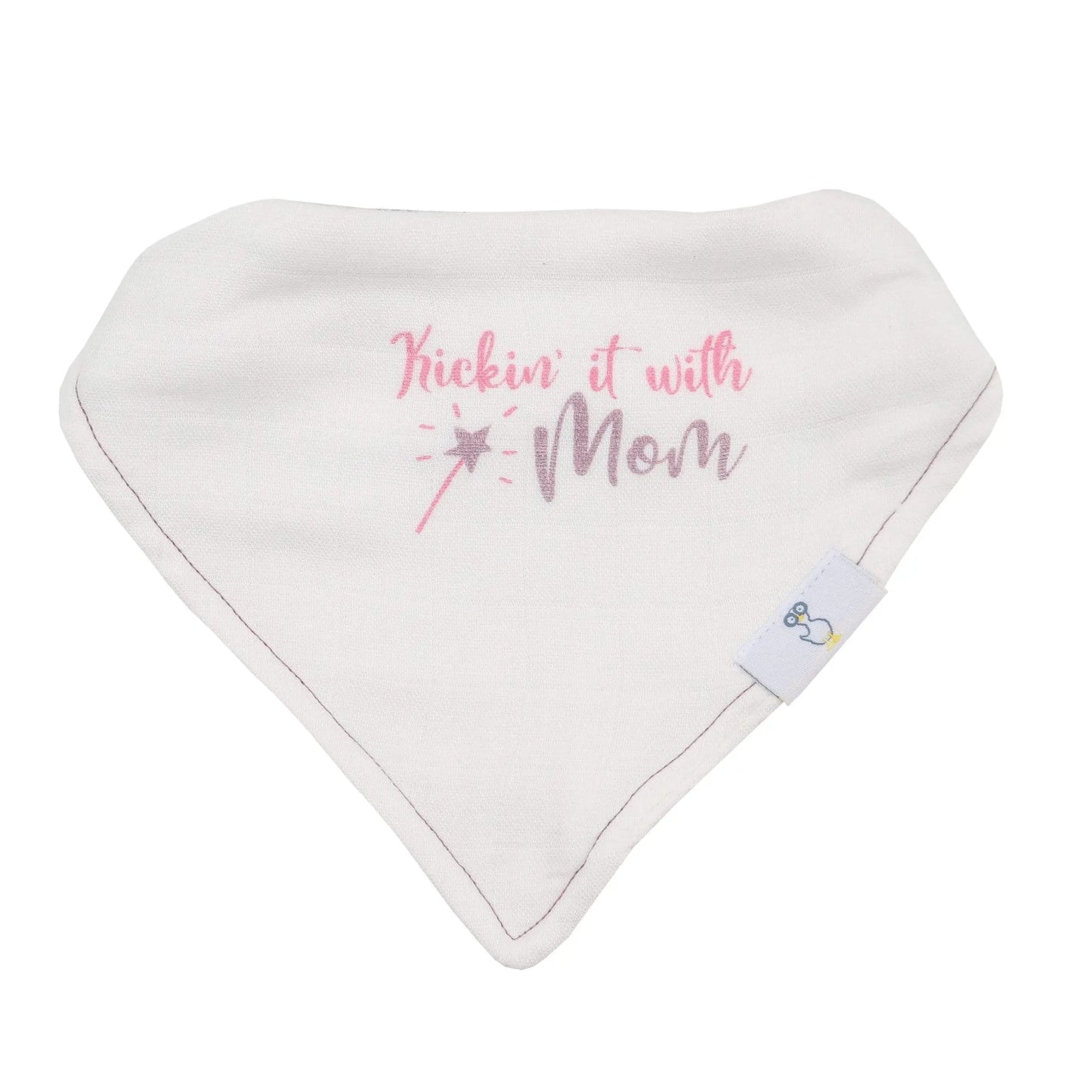 Mom And Dots 2 Pack Muslin And Terry Cloth Bib Set For Babies Goosewaddle® | Newborn Baby Blankets Toys Teethers Bibs & More