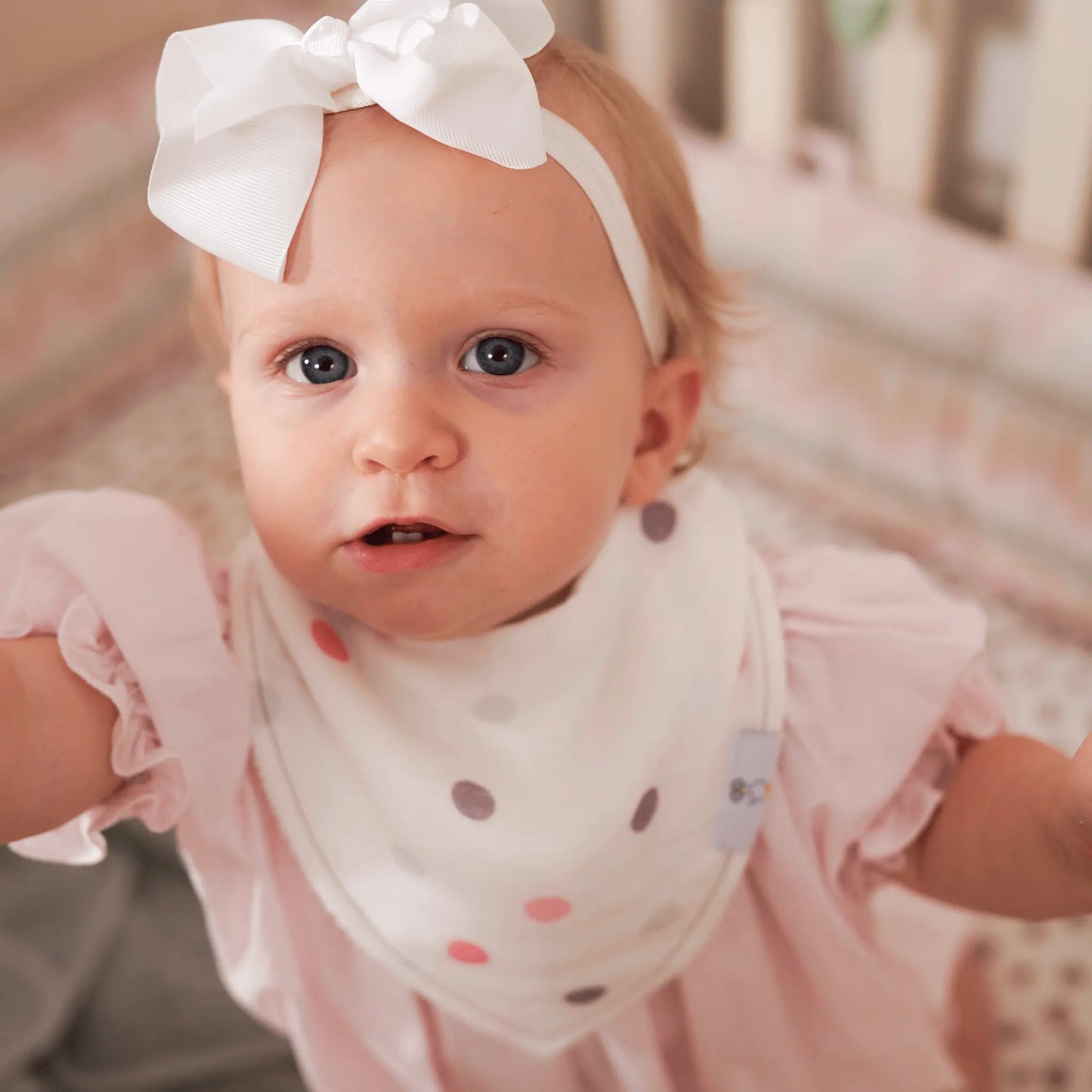 Mom And Dots 2 Pack Muslin And Terry Cloth Bib Set For Babies Goosewaddle® | Newborn Baby Blankets Toys Teethers Bibs & More