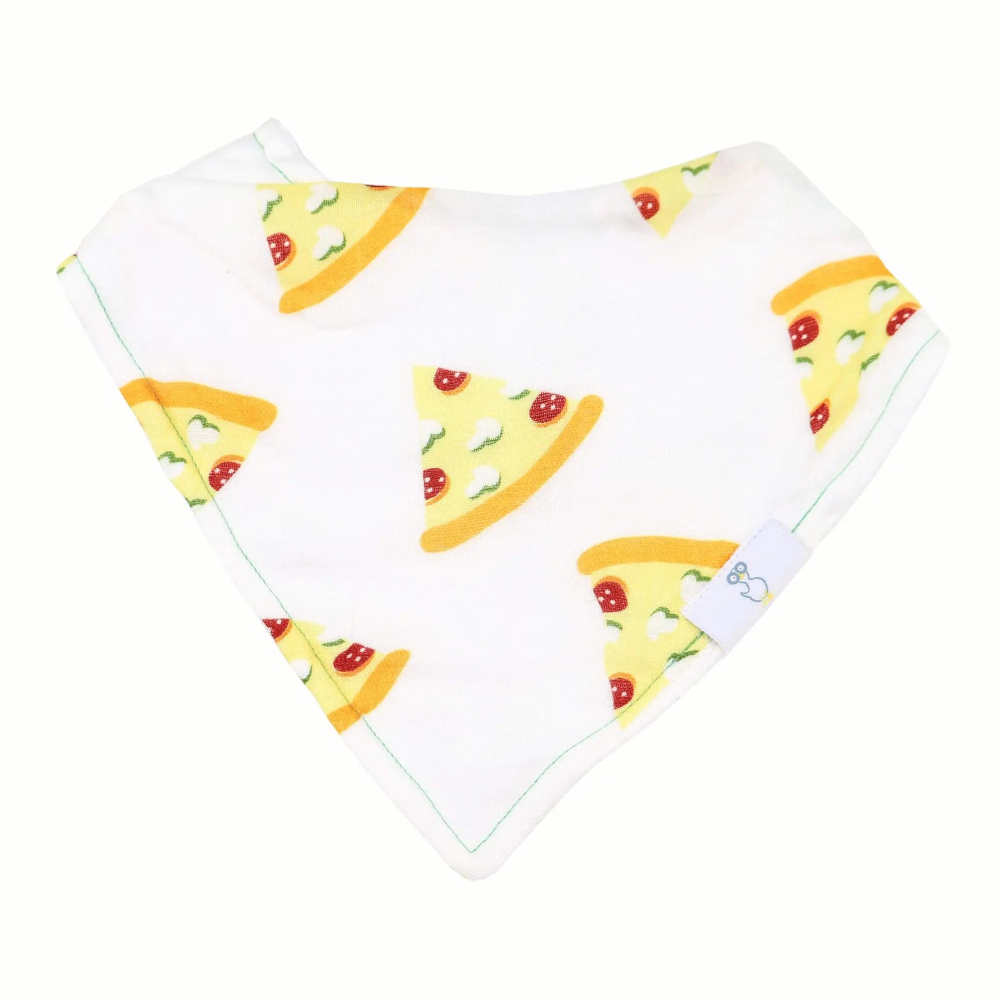 Slice Slice Baby Pizza Bib Set Two Pack Muslin and Terry Cloth Adjustable Bibs for Babies 3 to 36 Months Goosewaddle® | Newborn Baby Blankets Toys Teethers Bibs & More