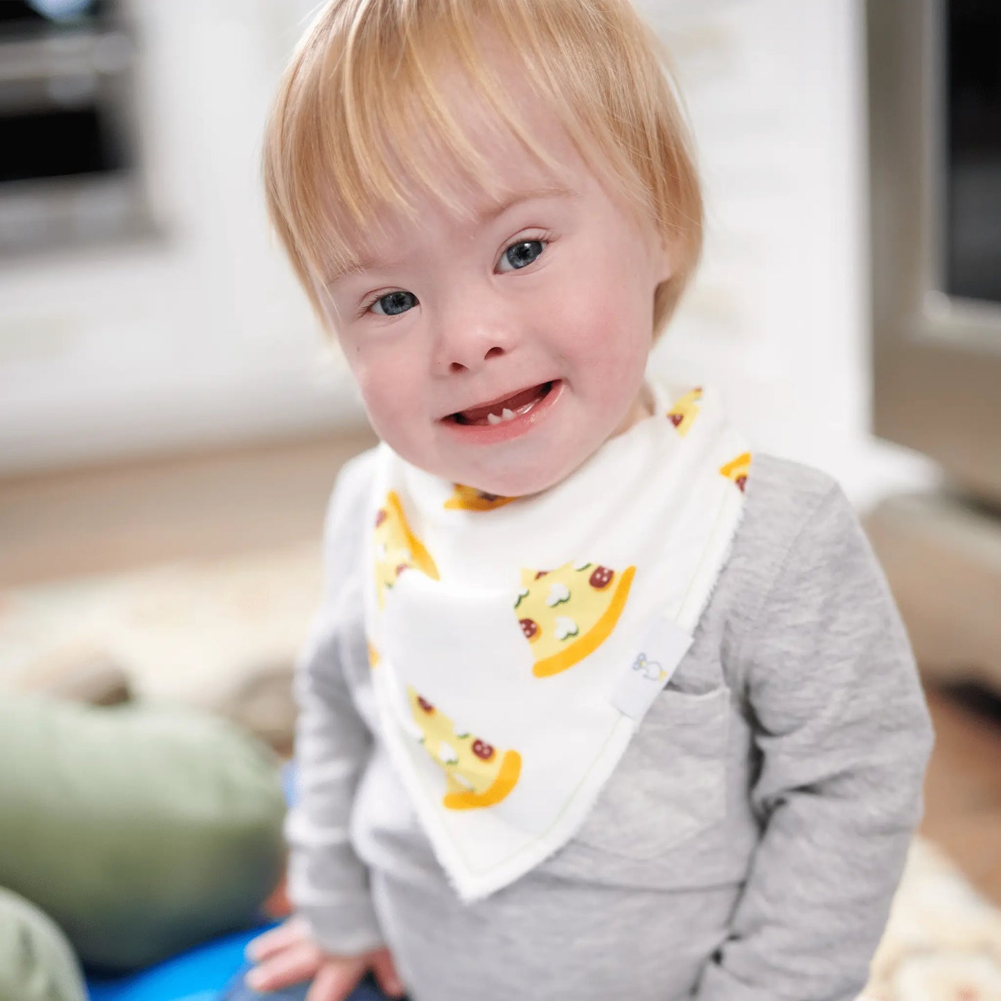 Slice Slice Baby Pizza Bib Set Two Pack Muslin and Terry Cloth Adjustable Bibs for Babies 3 to 36 Months Goosewaddle® | Newborn Baby Blankets Toys Teethers Bibs & More