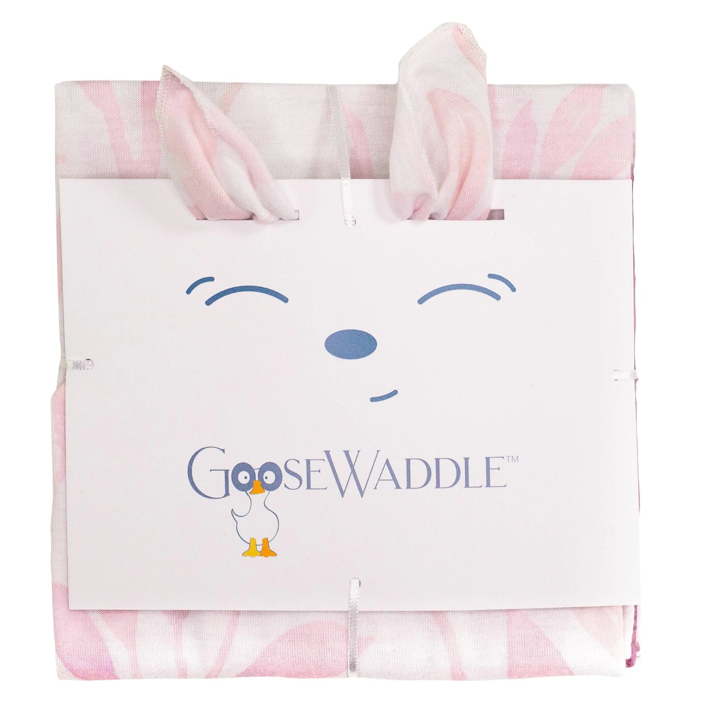 Poppy Elephant Leaves Pink Newborn Receiving Blanket 2 Pack Goosewaddle® | Newborn Baby Blankets Toys Teethers Bibs & More