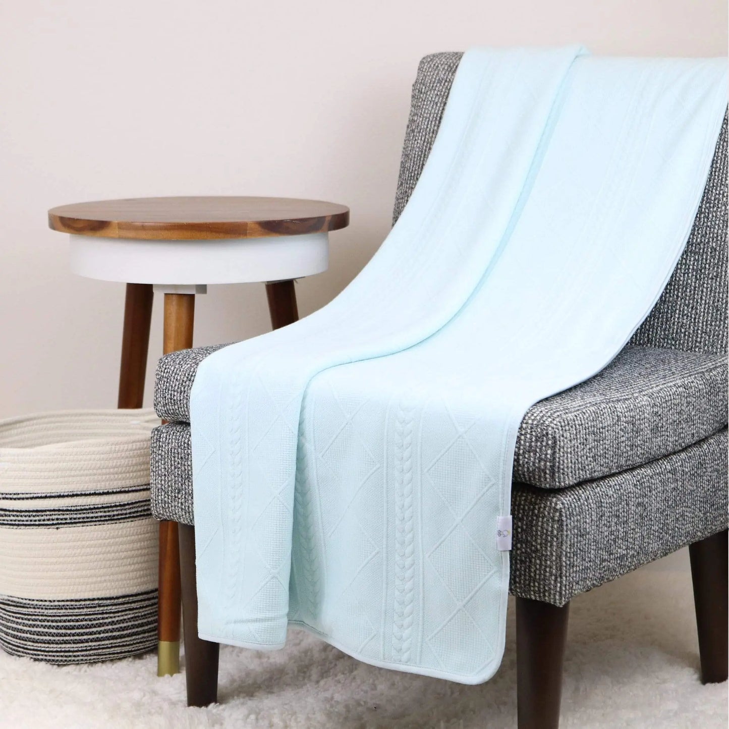 Mint 50 Inch by 60 Inch Full Size Knit Throw Blanket Goosewaddle® | Newborn Baby Blankets Toys Teethers Bibs & More