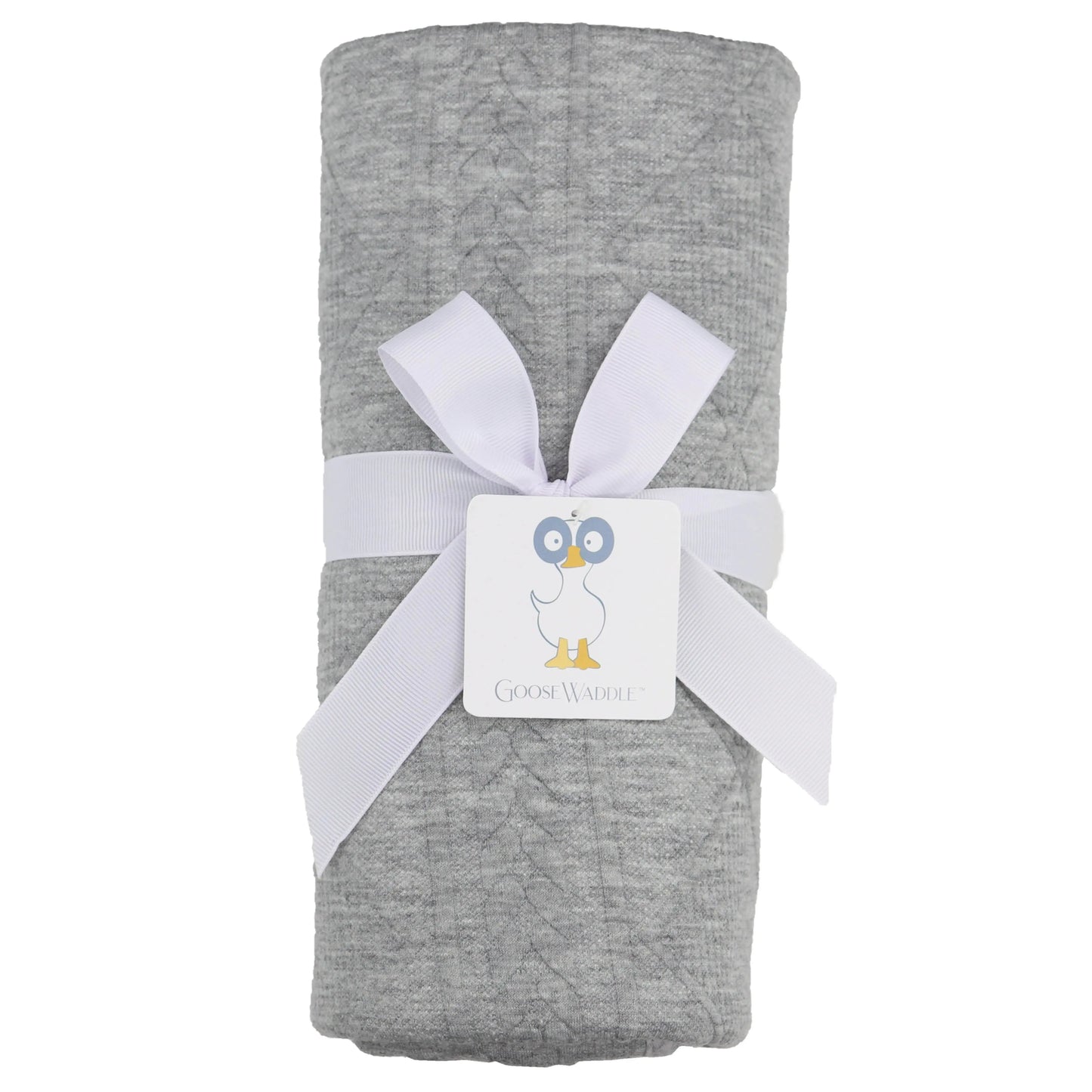 Mommy And Me Knit Blanket Set Gray Cozy Soft Matching Throw 50 Inch By 60 Inch Goosewaddle® | Newborn Baby Blankets Toys Teethers Bibs & More
