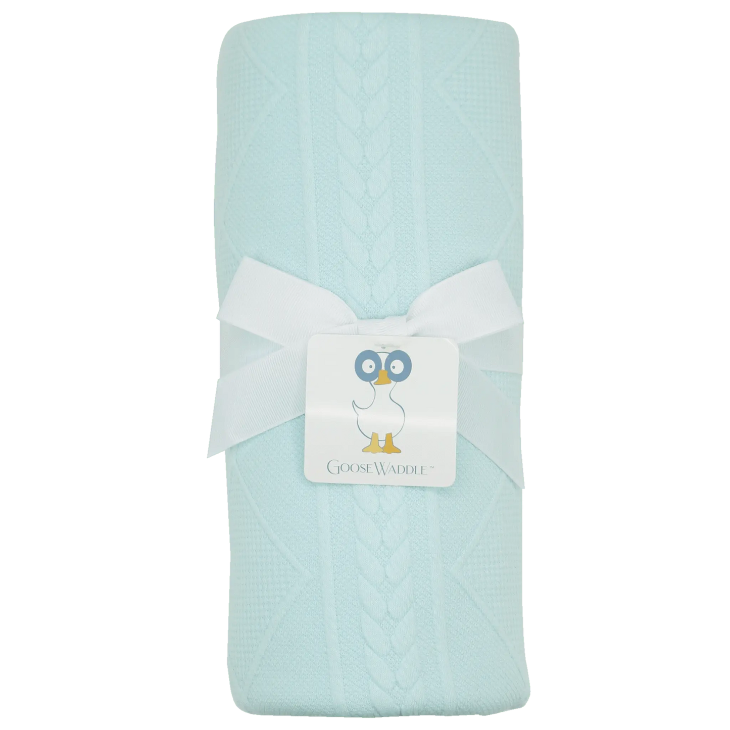 Mommy And Me Knit Blanket Set Mint Cozy Soft Fall Snuggle 50x60 30x40 Goosewaddle® | Newborn Baby Blankets Toys Teethers Bibs & More