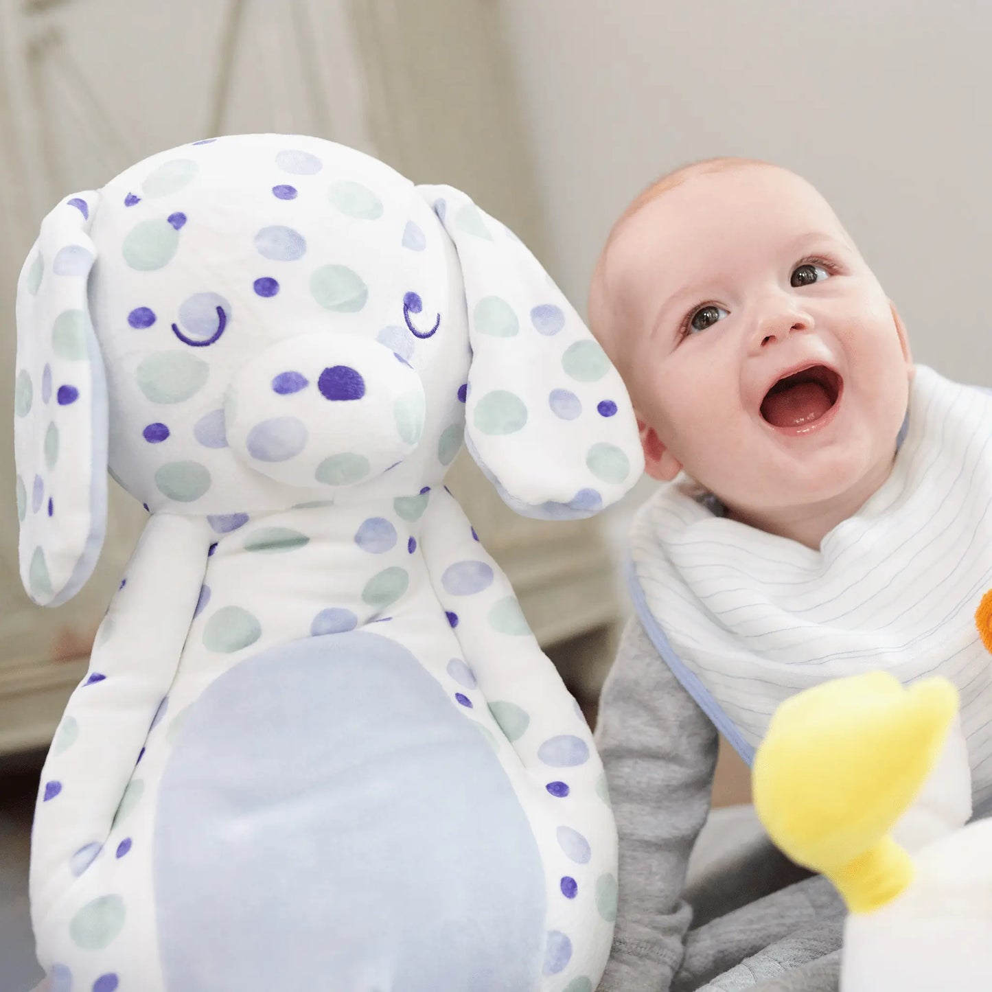 Oxford Puppy Blue Super Soft Plush Snuggle Buddy 15 Inch Goosewaddle® | Newborn Baby Blankets Toys Teethers Bibs & More