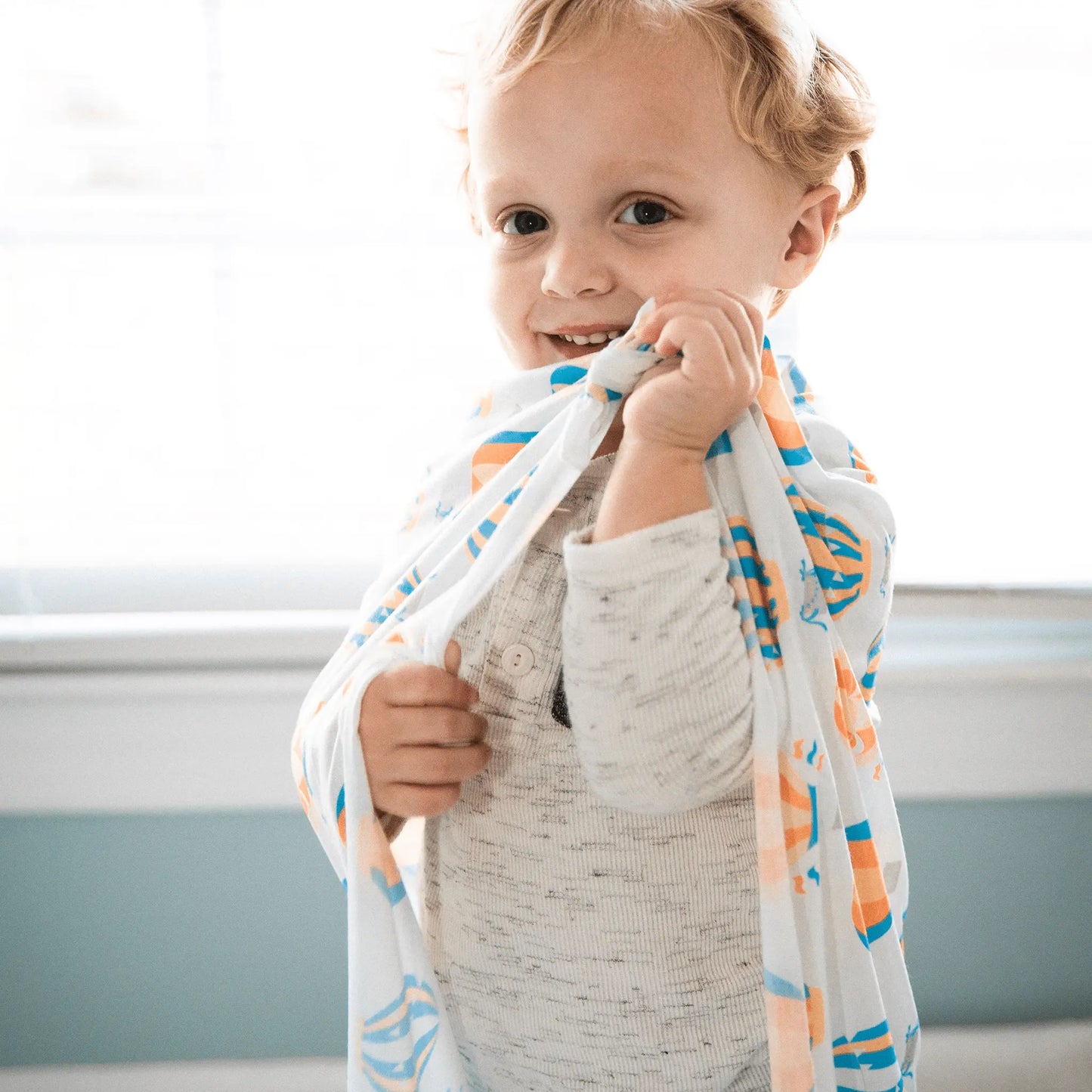 Bear and Hot Air Balloons 2 Pack Receiving Blankets for Newborns Goosewaddle® | Newborn Baby Blankets Toys Teethers Bibs & More