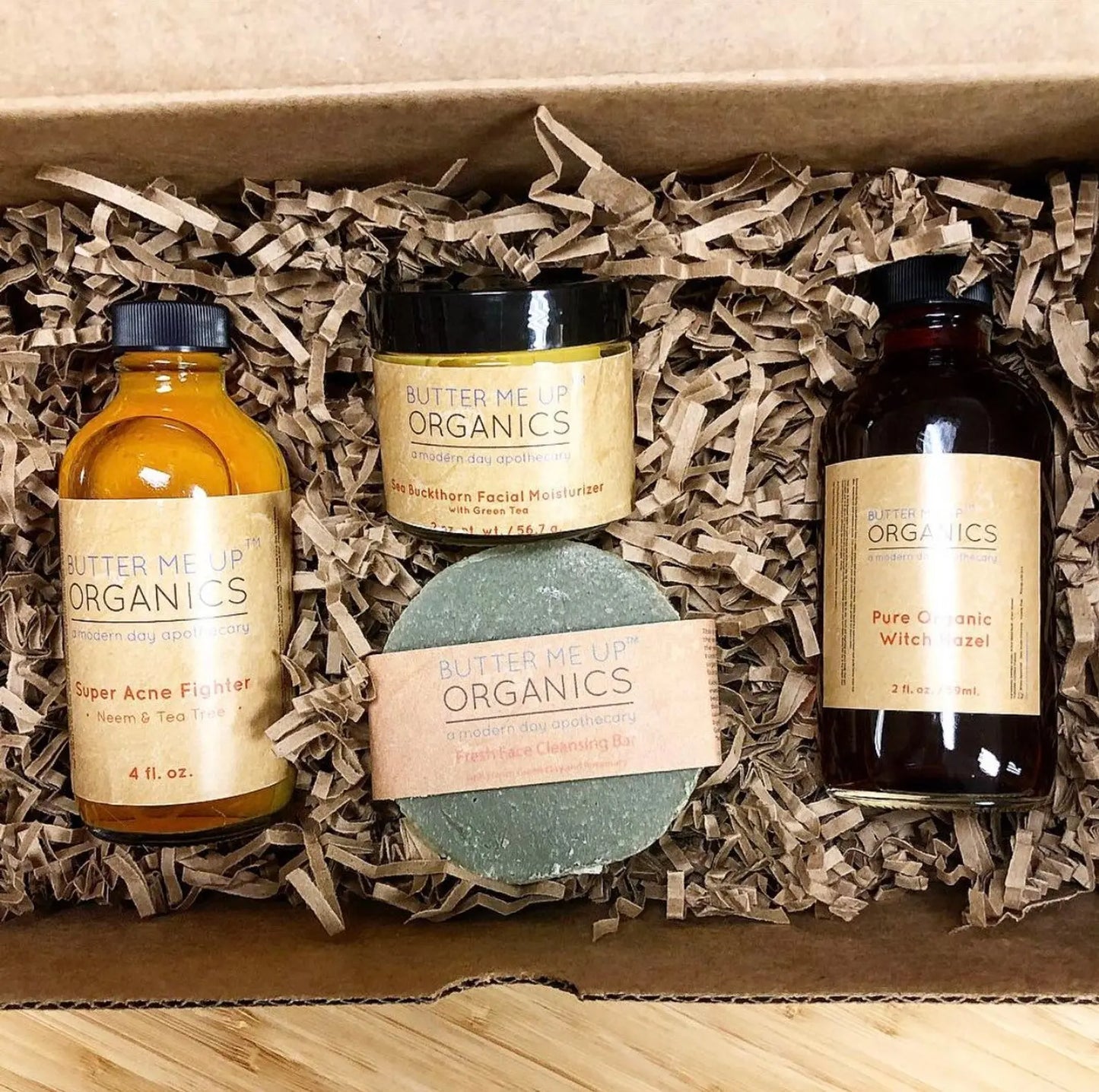 Green Clay Organic Skincare Bundle For Clear Acne Free Skin Butter Me Up Organics