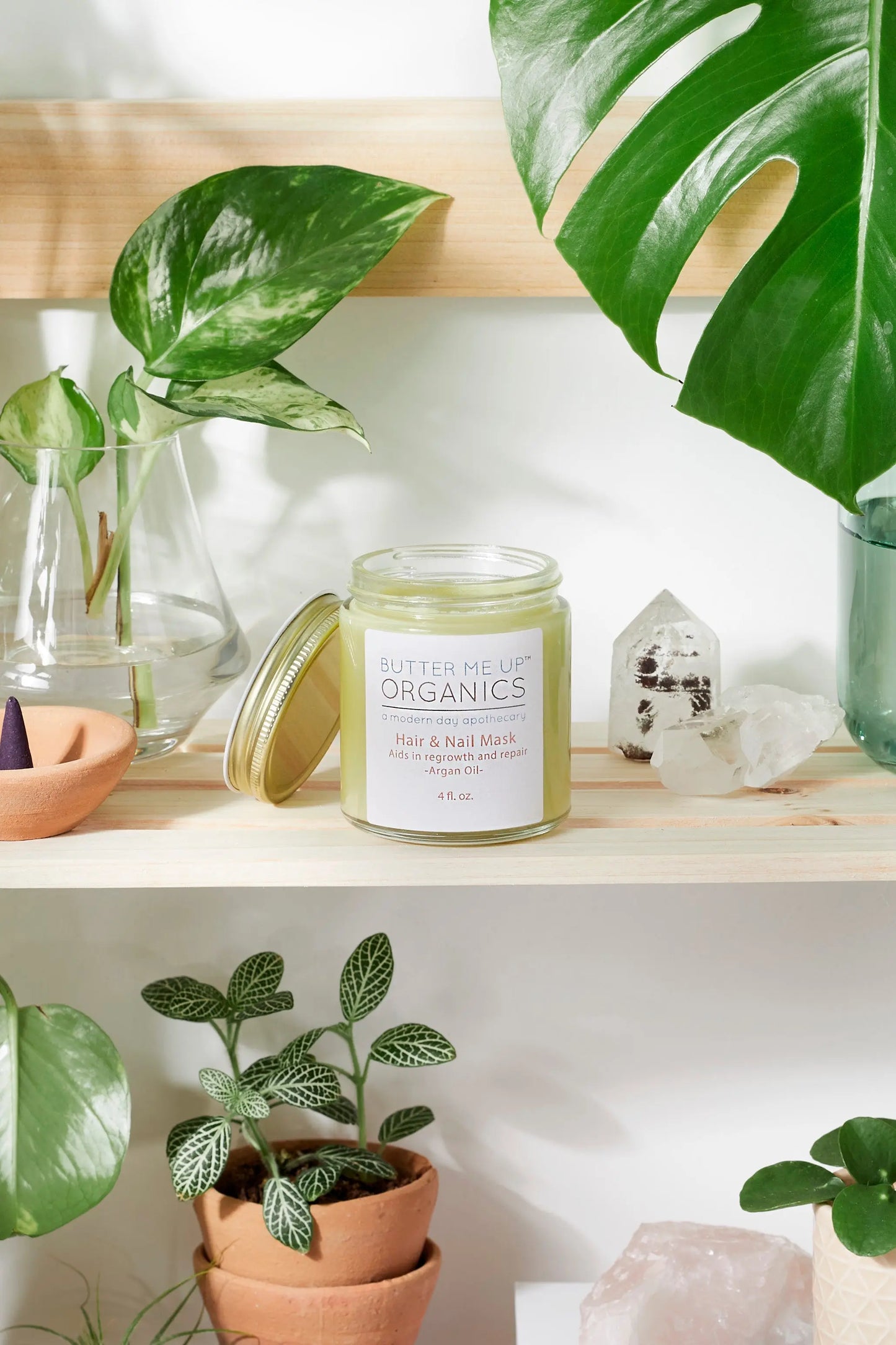 Hair and Nail Mask for Long Hair Growth and Healthy Nails with Shea Butter and Hemp Seed Oil Butter Me Up Organics