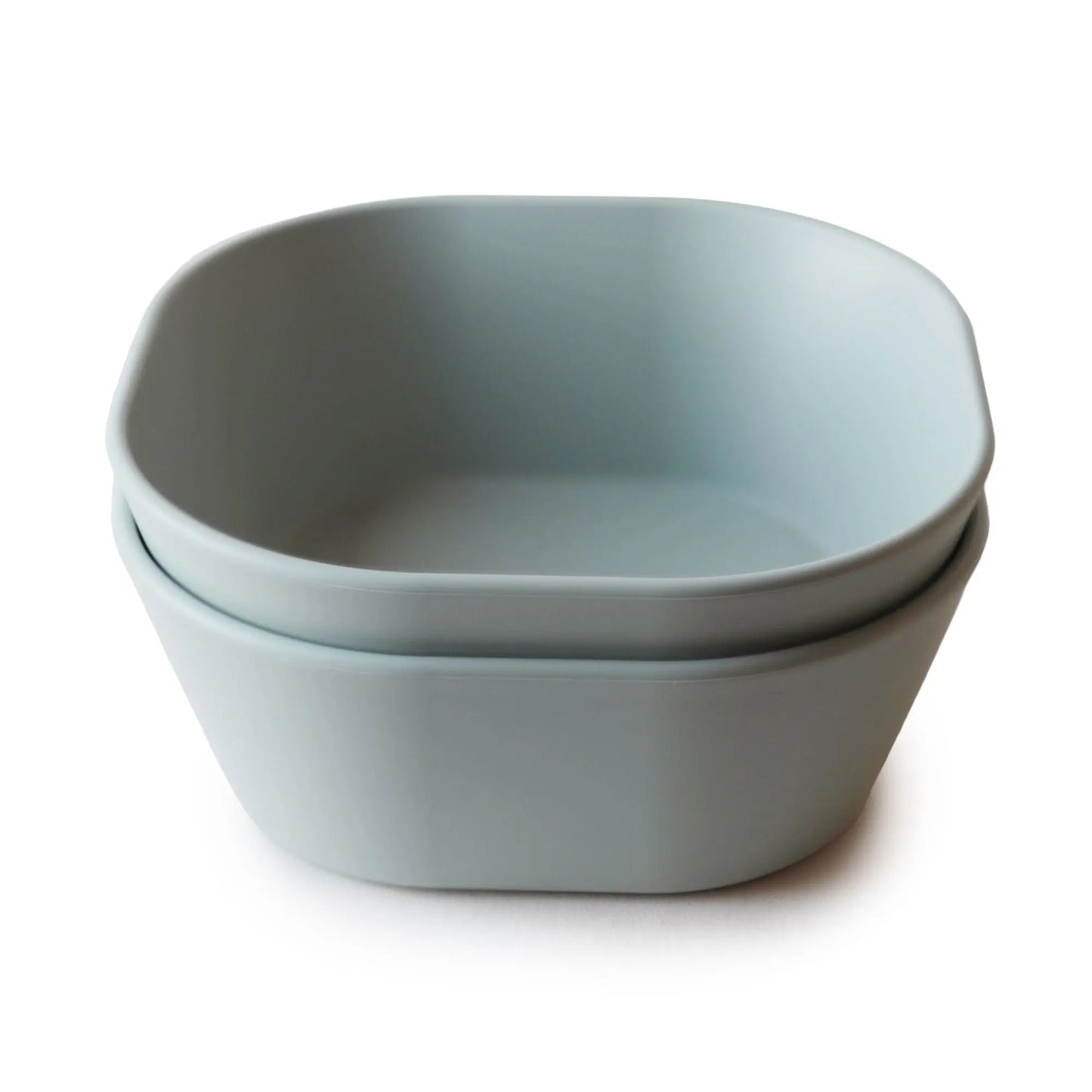 Square Dinnerware Bowls for Babies BPA Free Microwave and Dishwasher Safe Soft Colored Design Mushie