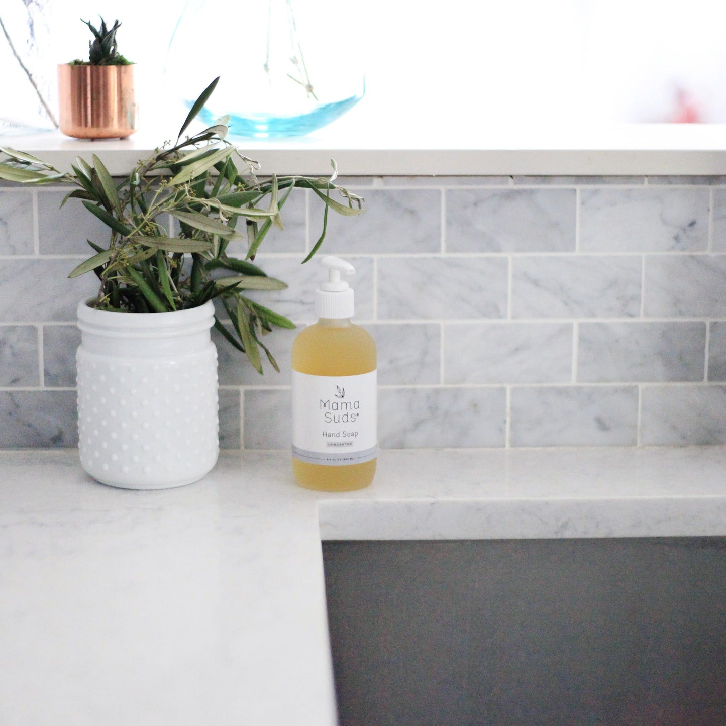 Natural Hand Soap with Olive Oil and Lemon Essential Oils MamaSuds