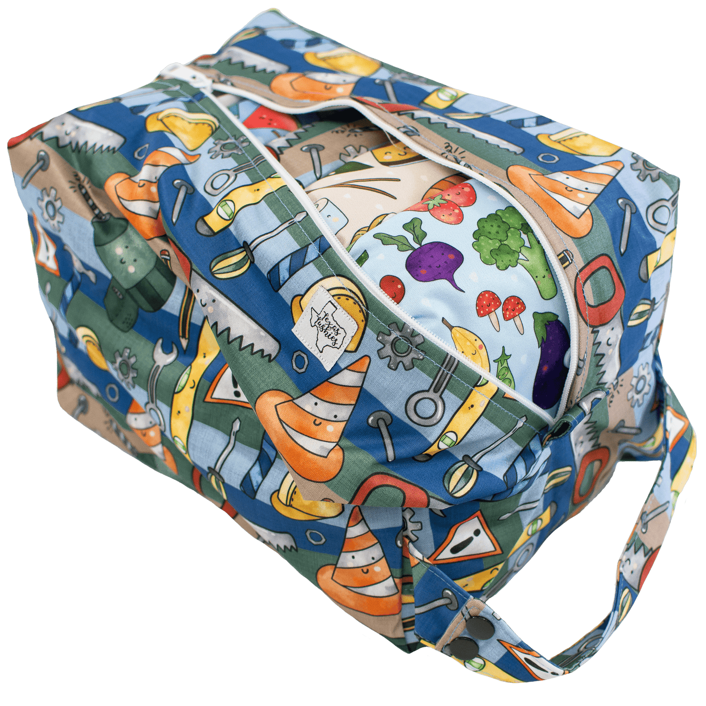 Happy Tools Diaper Pod with Dual Layer PUL and Snap Handle for Easy Carrying Texas Tushies