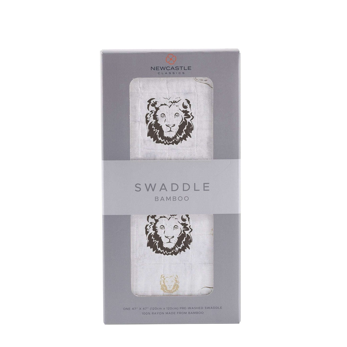 Hear Me Roar Lion Swaddle Soft Bamboo Muslin Blanket for Babies Newcastle Classics
