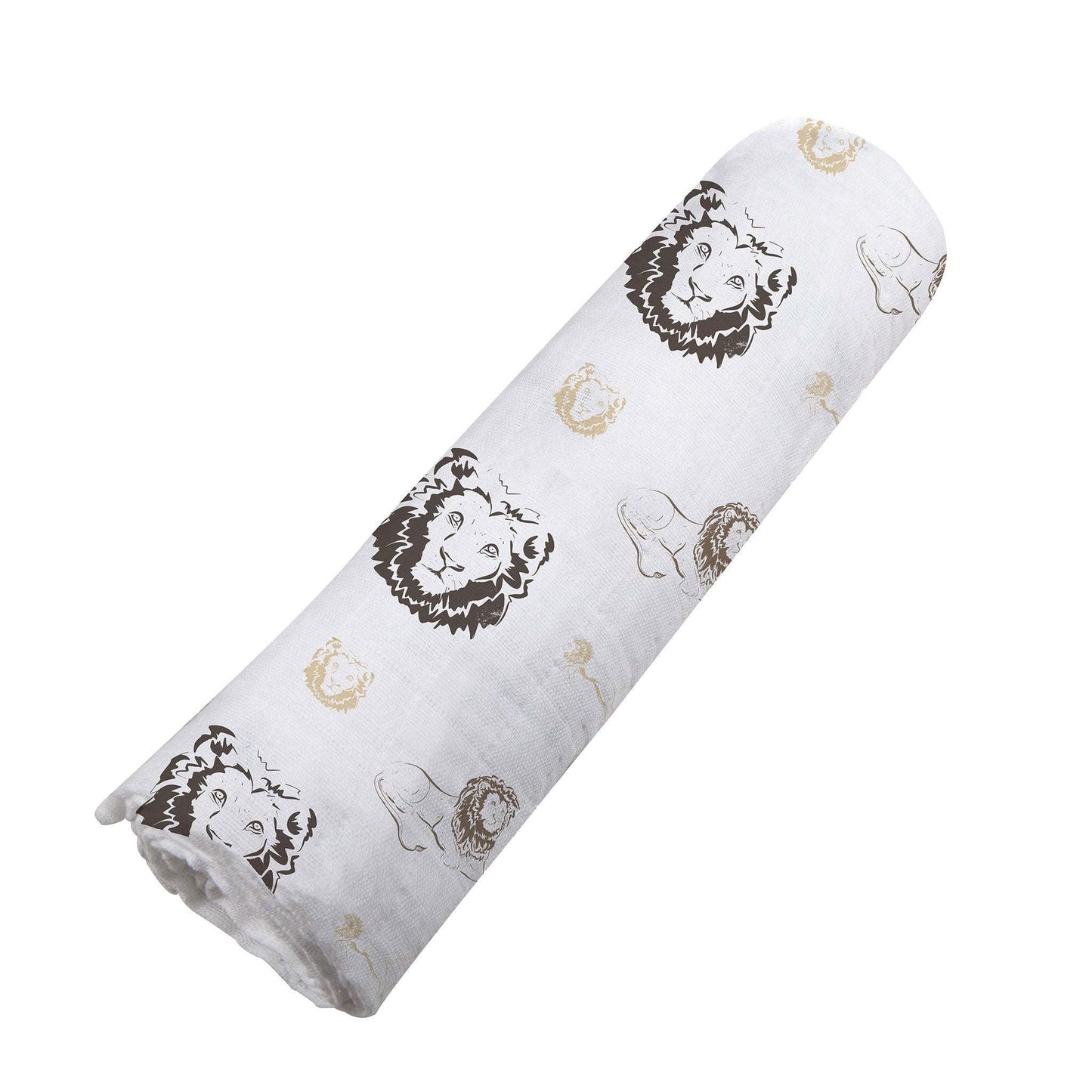 Hear Me Roar Lion Swaddle Soft Bamboo Muslin Blanket for Babies Newcastle Classics