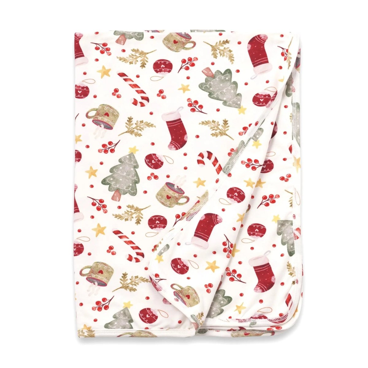 Tesa Babe Holiday Bamboo Baby Stroller Blanket Noel Christmas Wrap - Everetts Place Boutique -