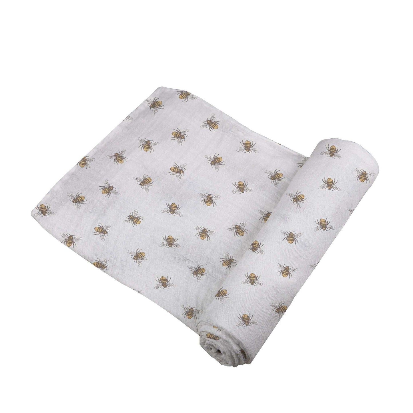 Honey Bee Bamboo Swaddle Blanket Soft Breathable Muslin Pre Washed Multi Use Nursing Cover Changing Pad Tummy Time Blanket Newcastle Classics