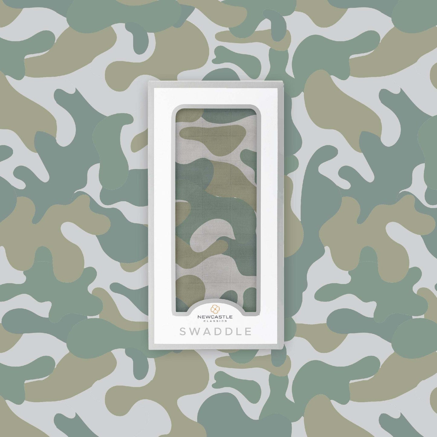 Hunters Camo Swaddle Soft Bamboo Muslin Multi Use Blanket Newcastle Classics
