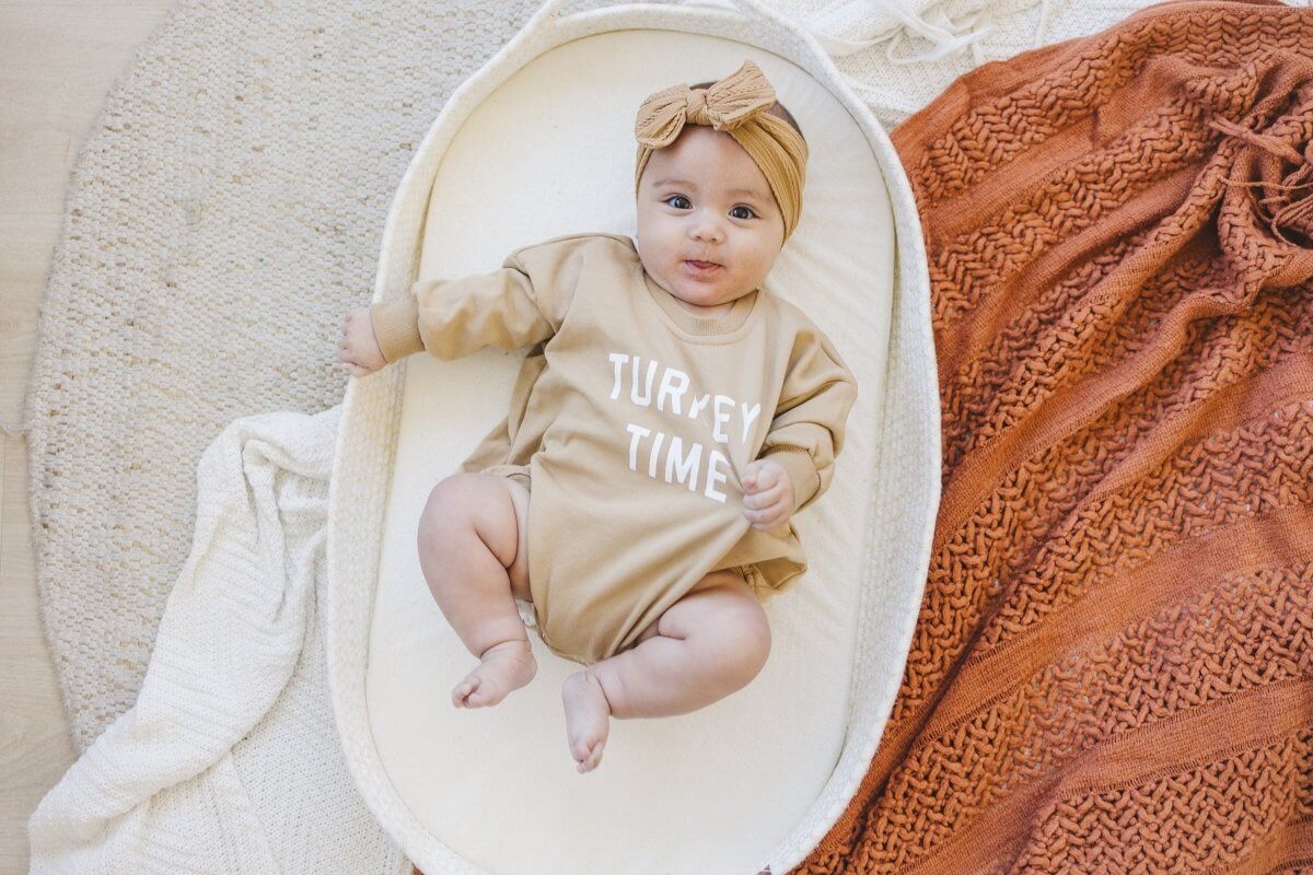 Little Joy Co. Turkey Time Sweatshirt Romper - more colors - Everetts Place Boutique -
