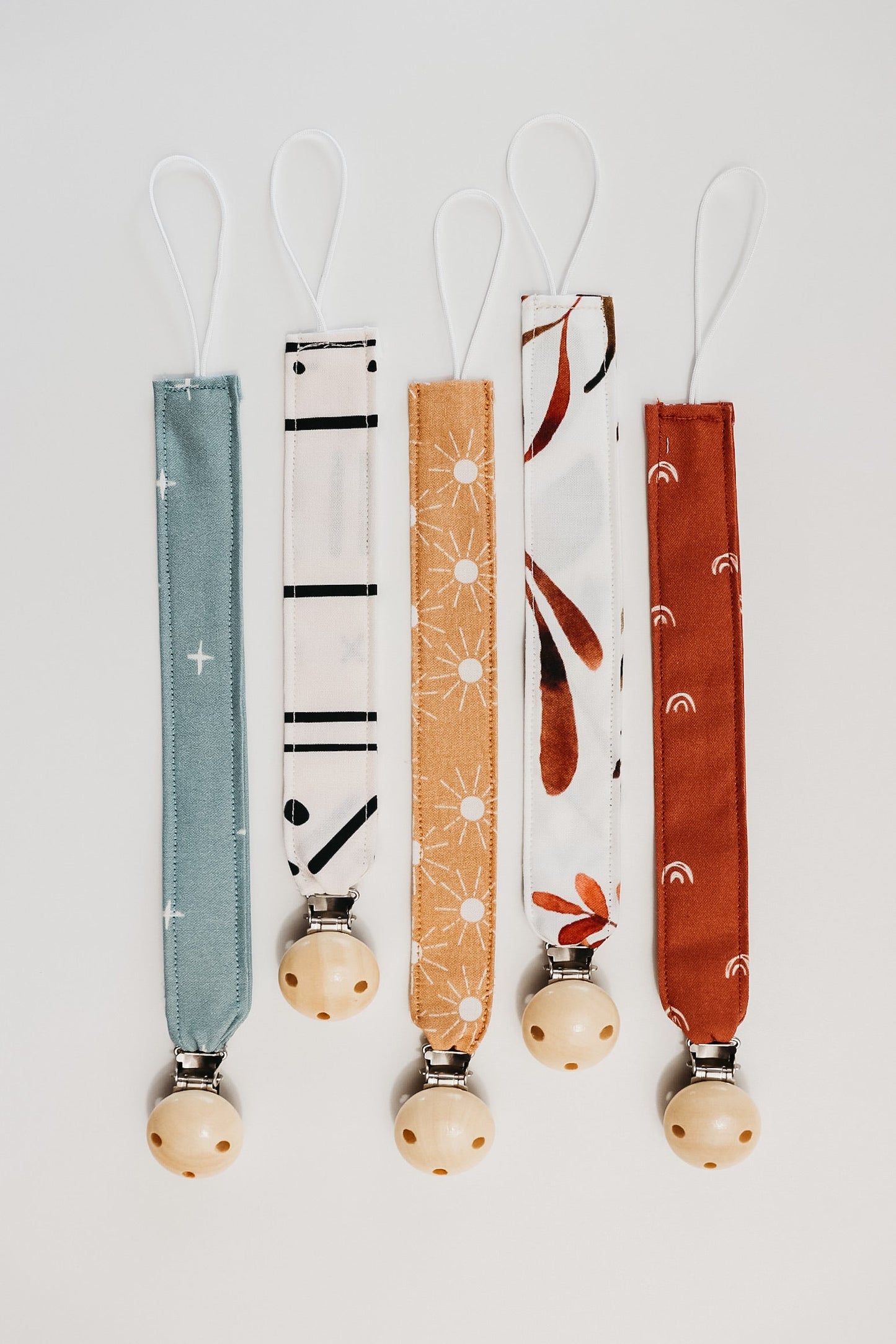 Dash Pacifier Clip Modern Print Baby Accessory Fabric Clip Little Mae & Co Everetts Place: Online Boutique