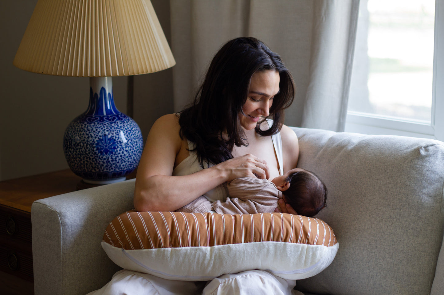Sandstone Nursing Pillow Cover for Feeding and Tummy Time Little Mae & Co Everetts Place: Online Boutique
