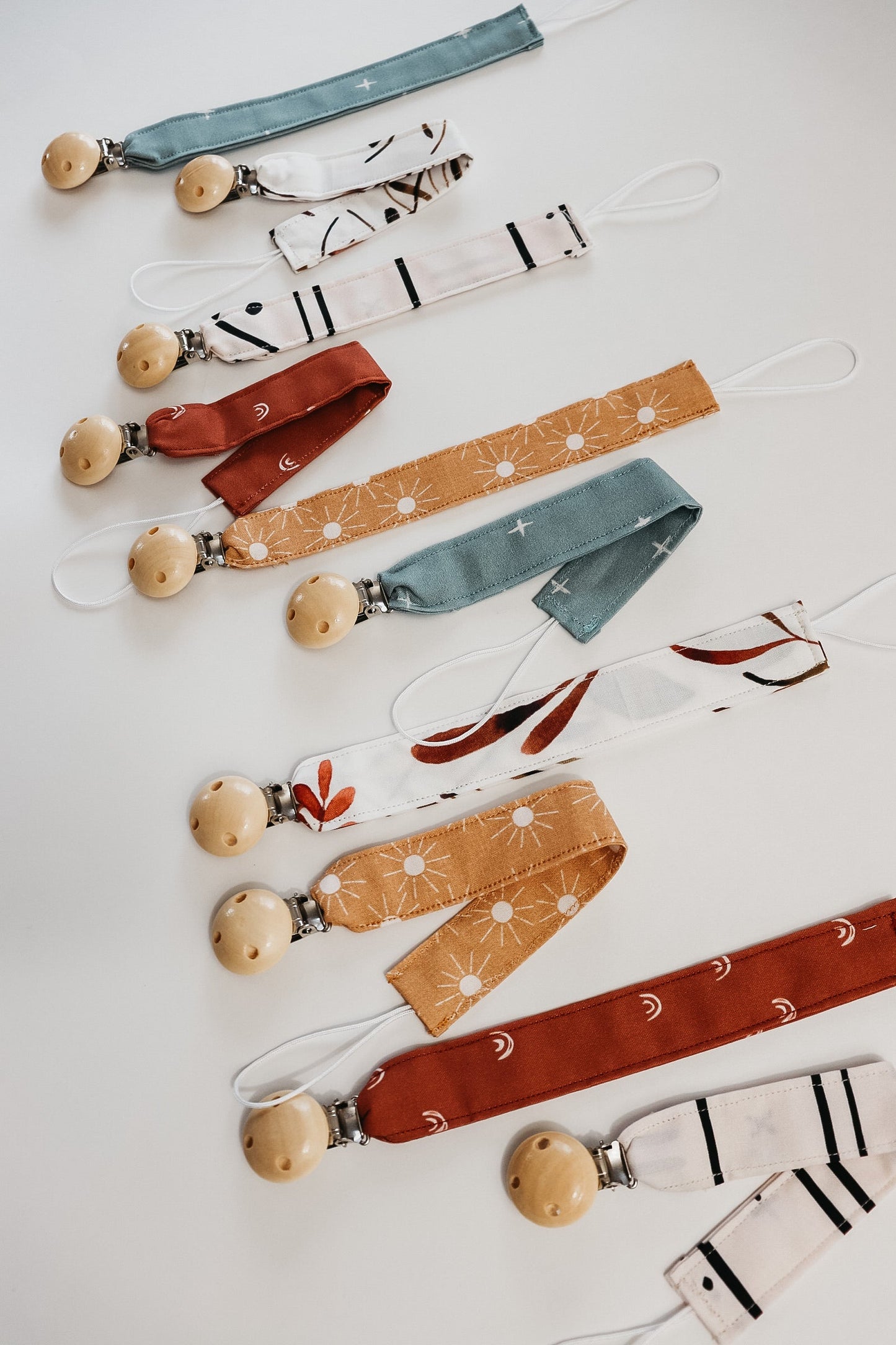 Dash Pacifier Clip Modern Print Baby Accessory Fabric Clip Little Mae & Co Everetts Place: Online Boutique