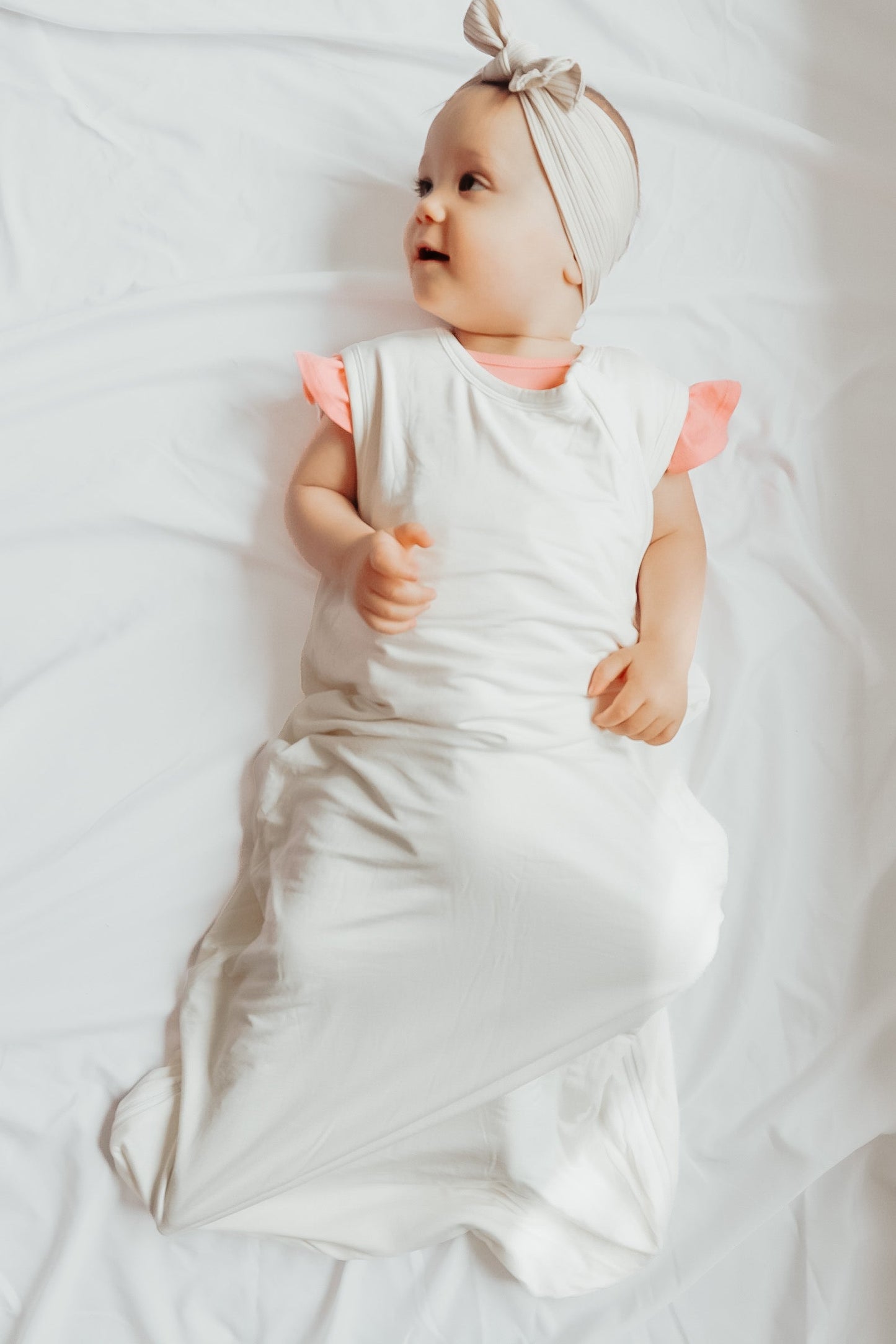 Cloud Bamboo Sleep Sack For Babies Cloud White Premium Little Mae & Co Everetts Place: Online Boutique