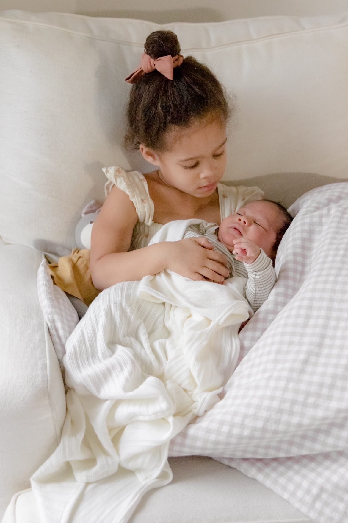 Cloud Knit Pointelle Stretch Swaddle Blanket For Newborns Little Mae & Co Everetts Place: Online Boutique
