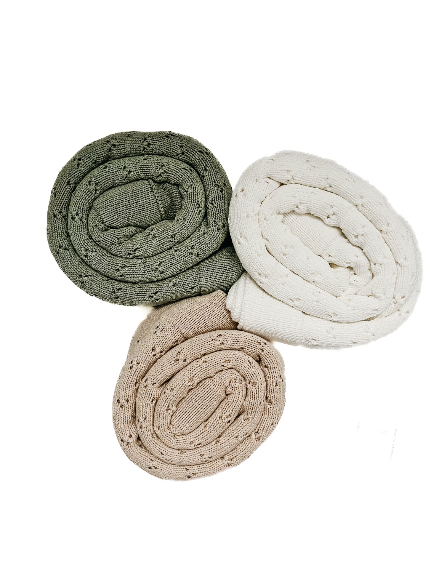 Mint Pointelle Knit Baby Blanket Little Mae And Co Little Mae & Co Everetts Place: Online Boutique