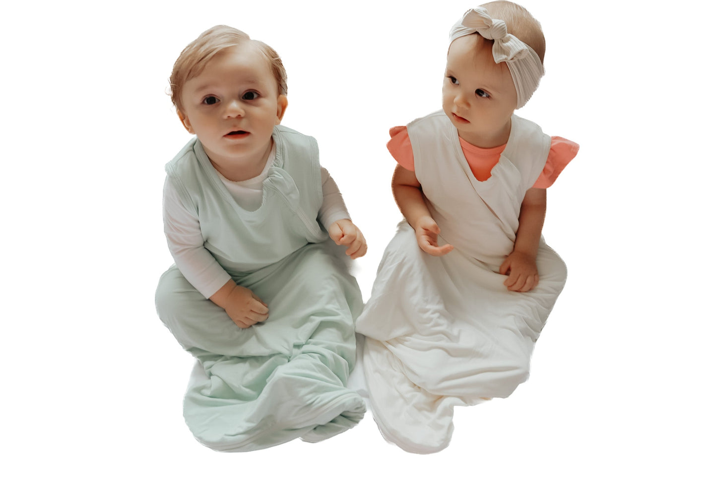 Cloud Bamboo Sleep Sack For Babies Cloud White Premium Little Mae & Co Everetts Place: Online Boutique