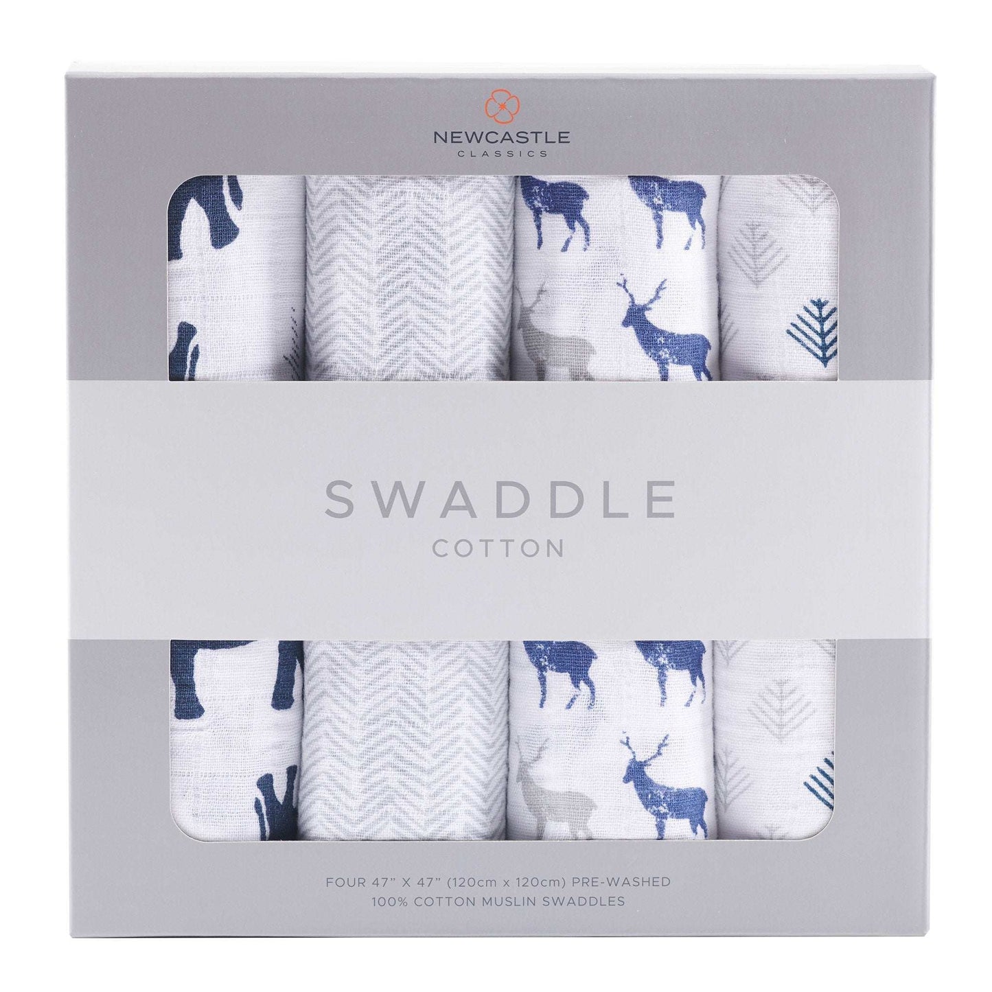 In The Wild Cotton Muslin Swaddle 4 Pack Newcastle Classics