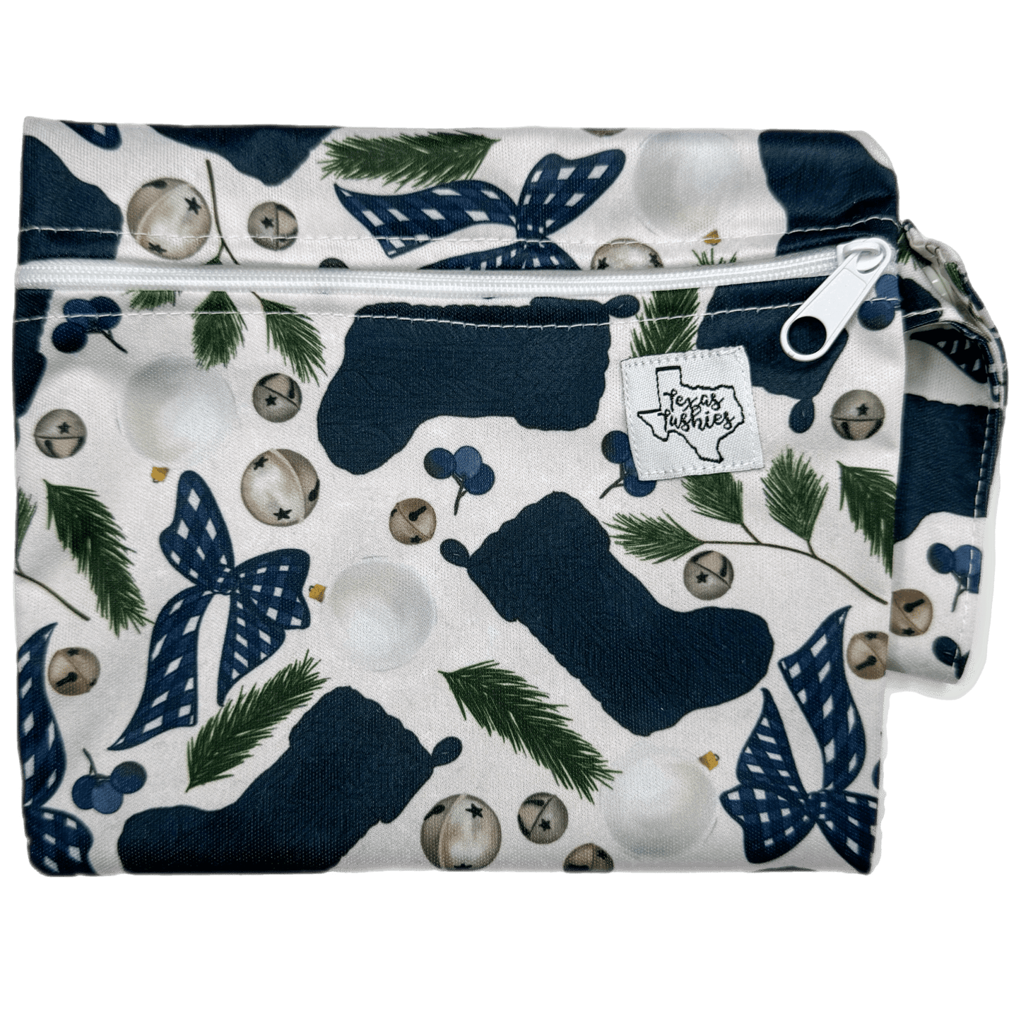 Jingle Mini Wet Bag Portable Snack and Diaper Storage with Handle 6 by 7 Inches Texas Tushies