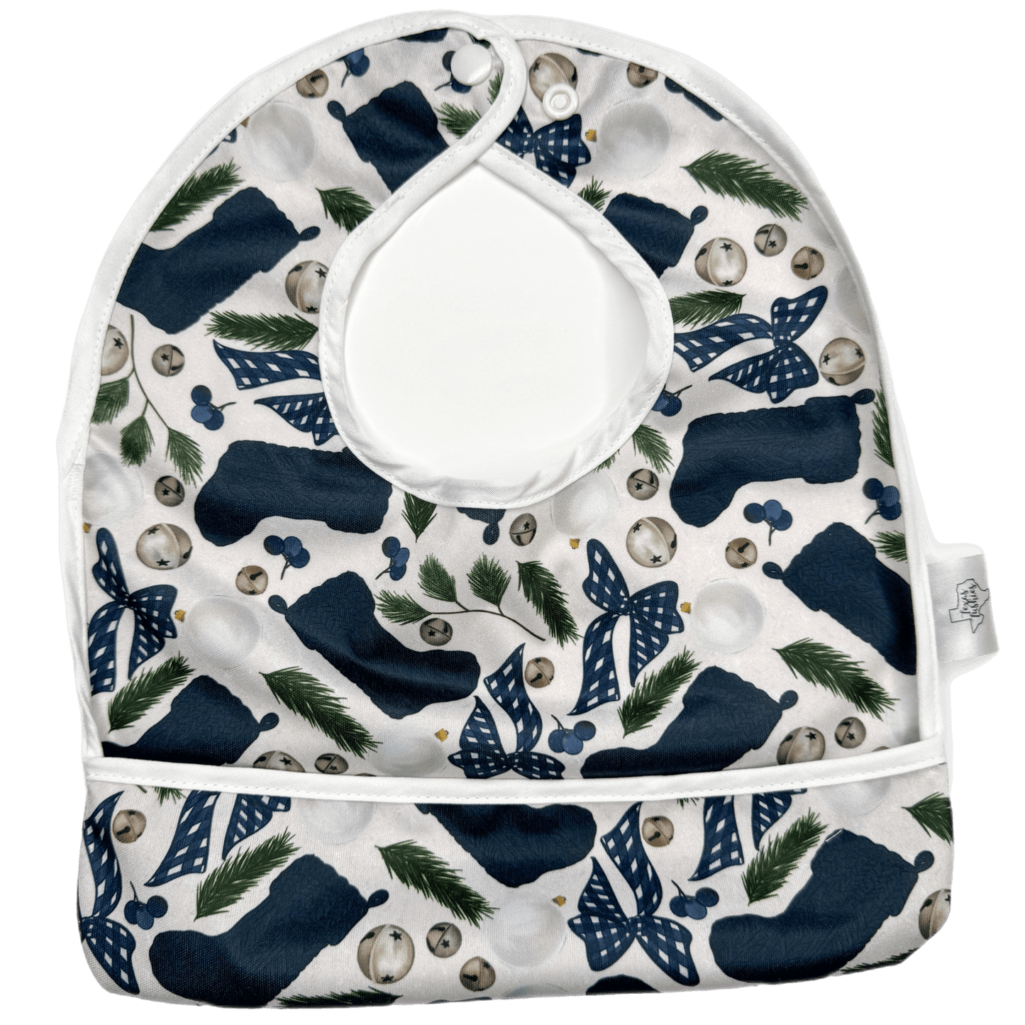 Jingle The Flip Bib Machine Washable Waterproof Pocket Bib Texas Tushies