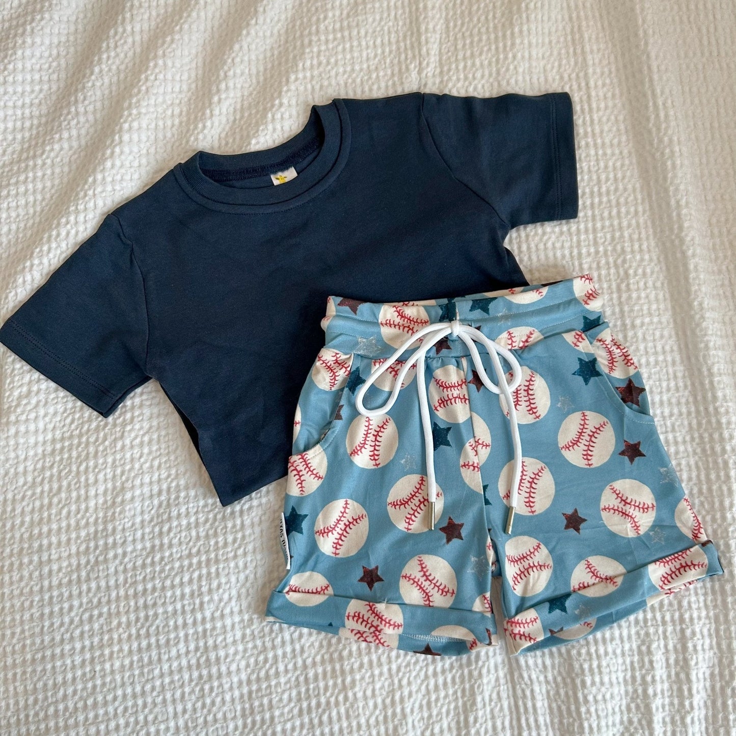 Jogger Pocket Shorts for Kids with Drawstring and Deep Pockets Texas Tushies