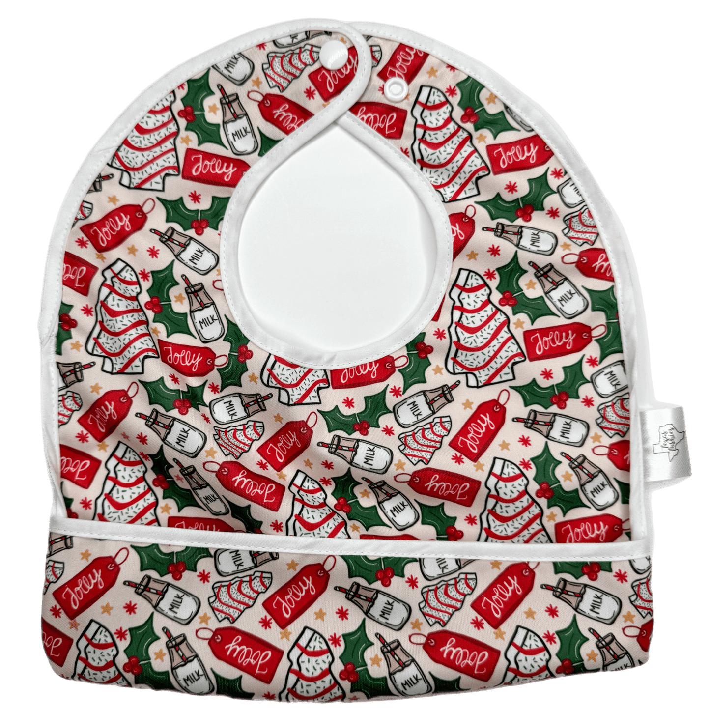 Jolly The Flip Bib Reversible Baby Bibs with Pocket Machine Washable PUL Waterproof Texas Tushies
