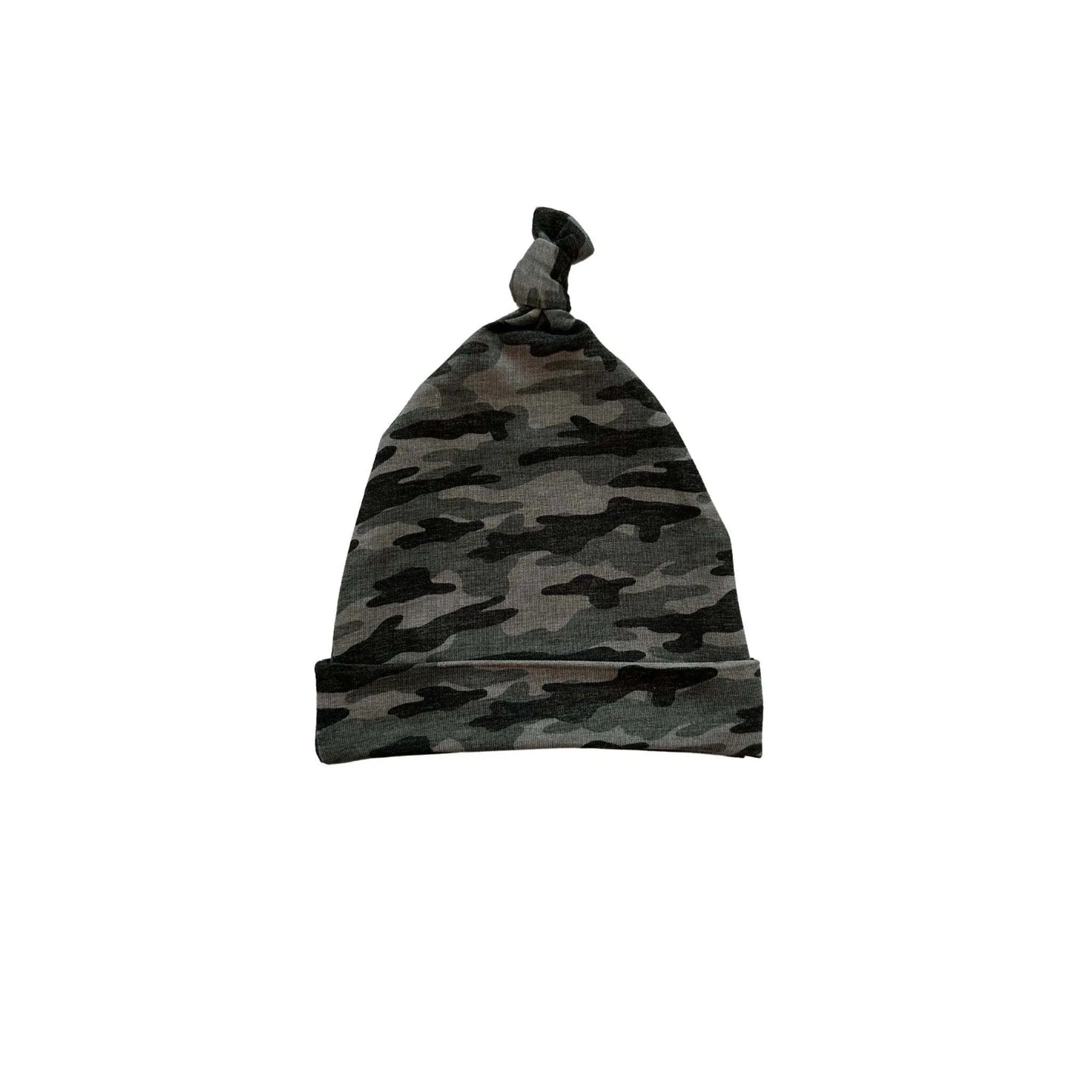 Knot Hat Camo for Newborns to 3 Months Soft Comfortable Bamboo Spandex Harp Angel Boutique