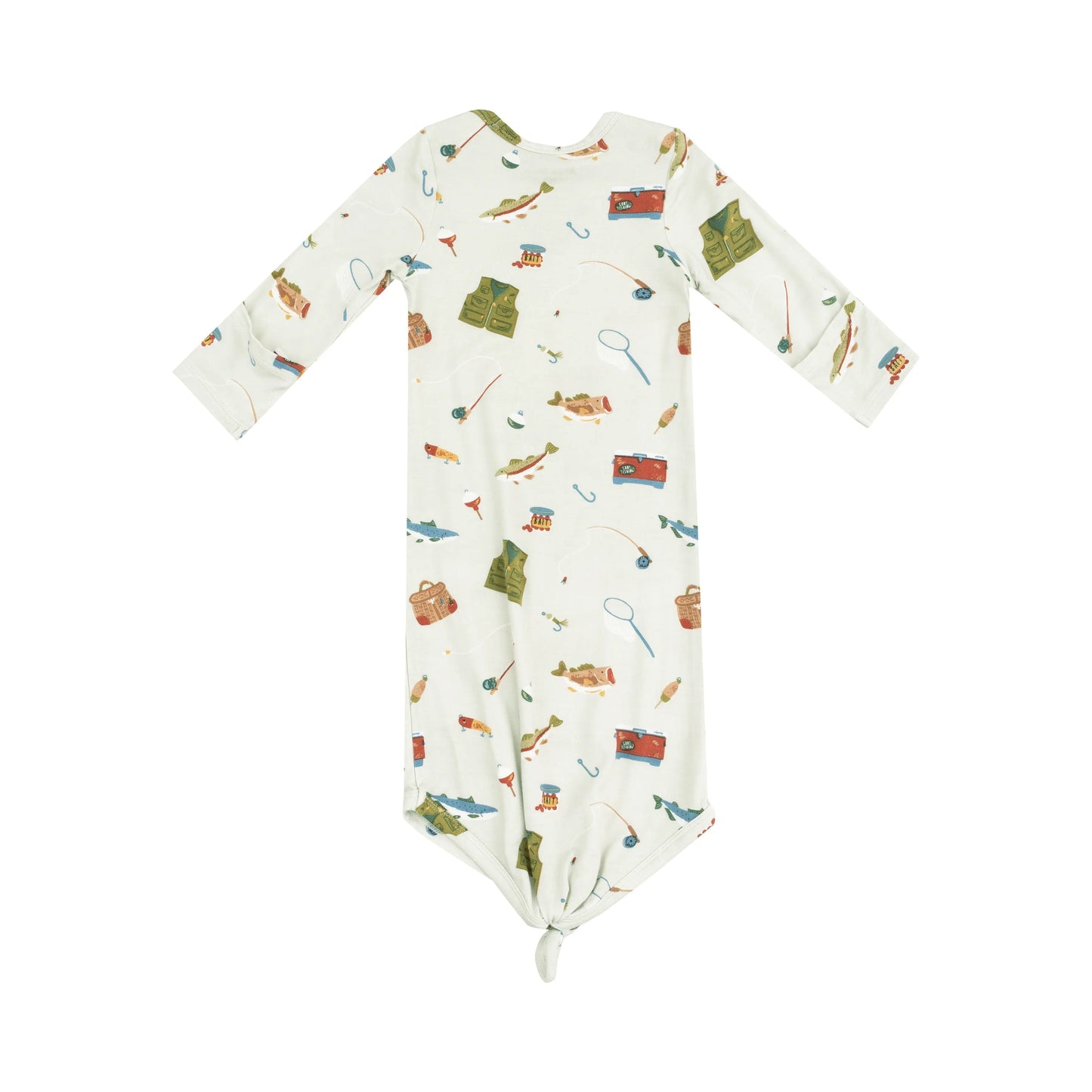 Knotted Baby Gown Fishing Things Green for Infants Angel Dear