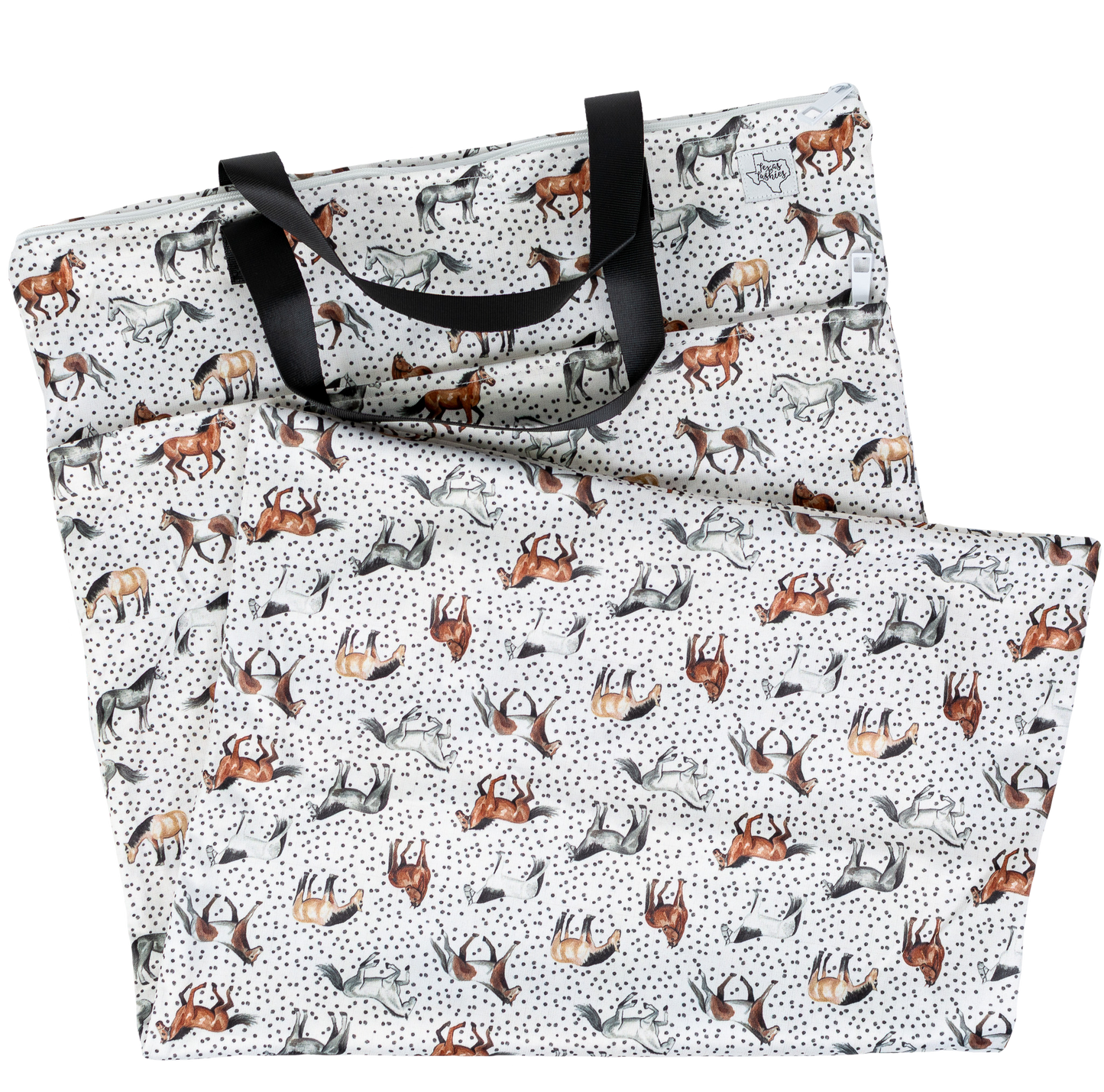Large Hanging Wet Bags with Dual Pockets for Cloth Diapers Clothing and Pool Toys Texas Tushies