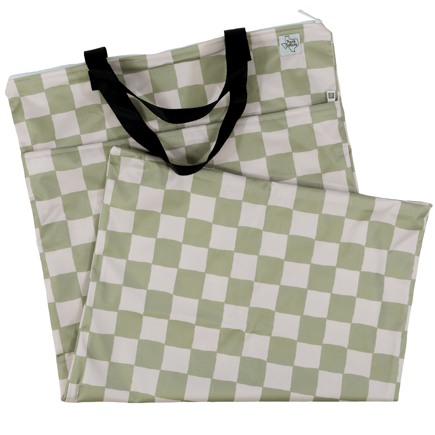 Large Hanging Wet Bags with Dual Pockets for Cloth Diapers Clothing and Pool Toys Texas Tushies