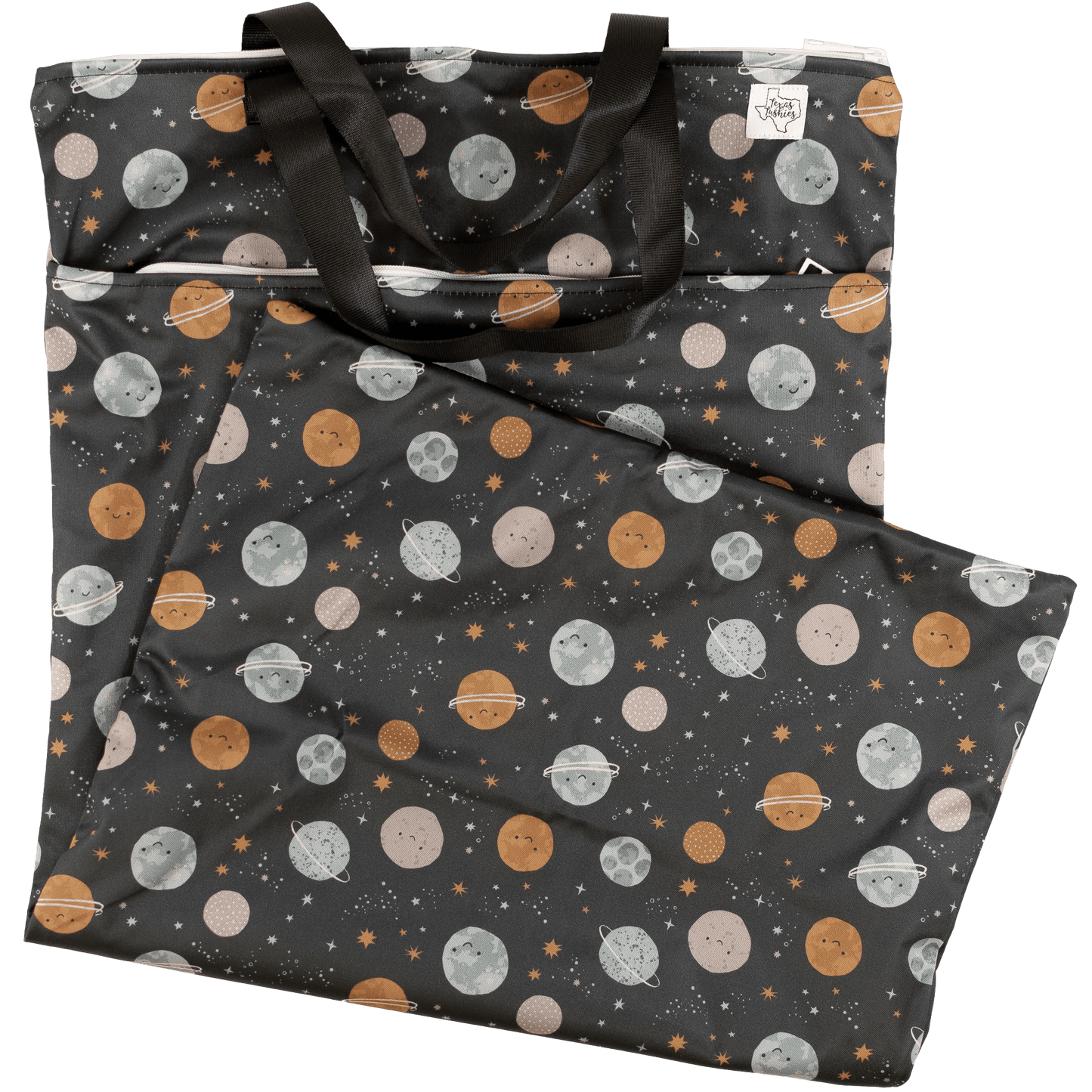 Large Hanging Wet Bags with Dual Pockets for Cloth Diapers Clothing and Pool Toys Texas Tushies