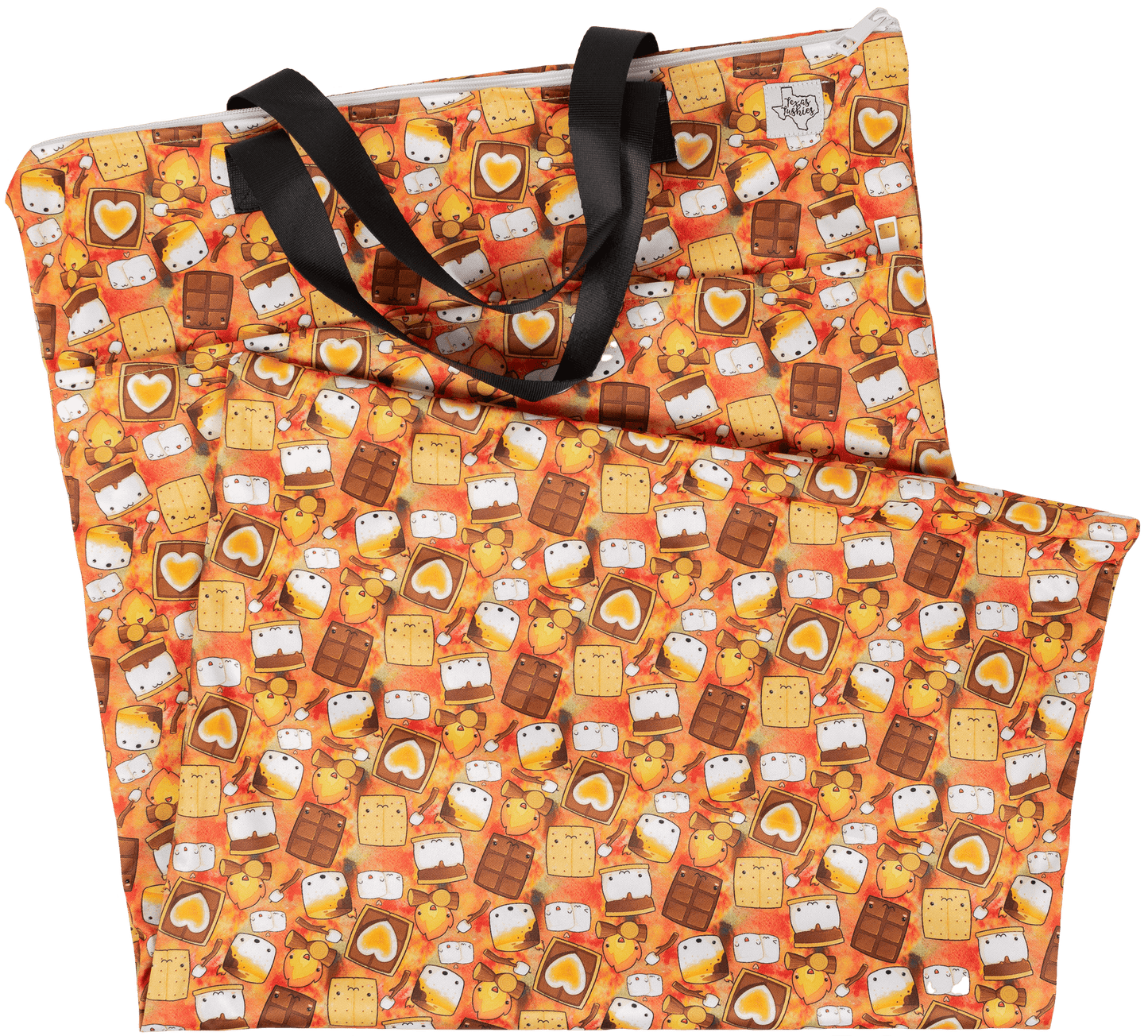 Large Hanging Wet Bags with Dual Pockets for Cloth Diapers Clothing and Pool Toys Texas Tushies