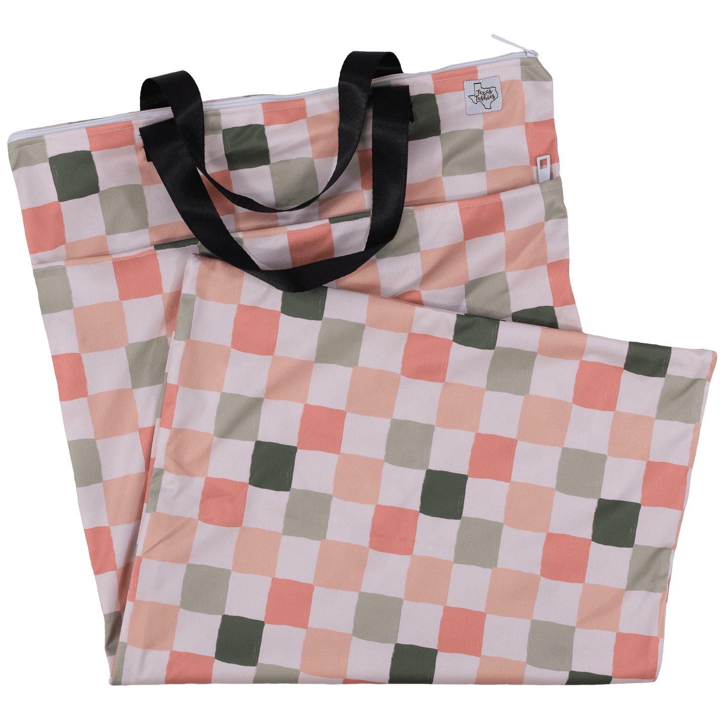 Large Hanging Wet Bags with Dual Pockets for Cloth Diapers Clothing and Pool Toys Texas Tushies