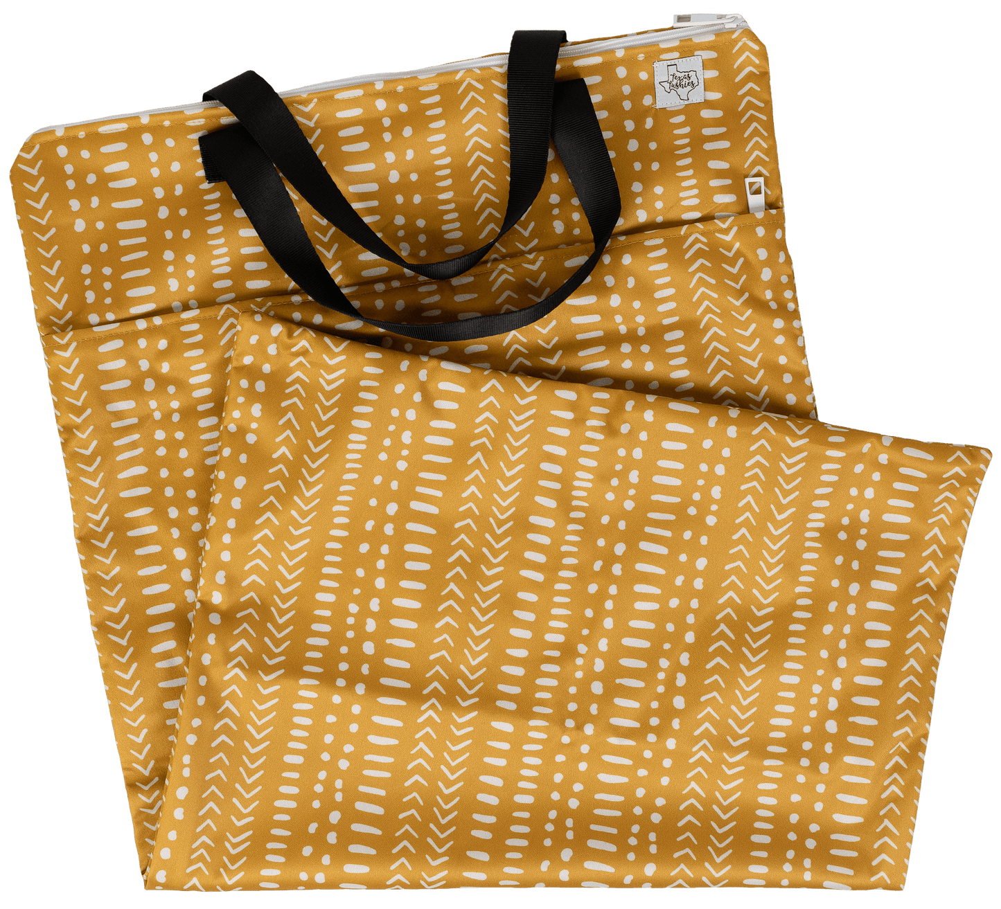 Large Hanging Wet Bags with Dual Pockets for Cloth Diapers Clothing and Pool Toys Texas Tushies