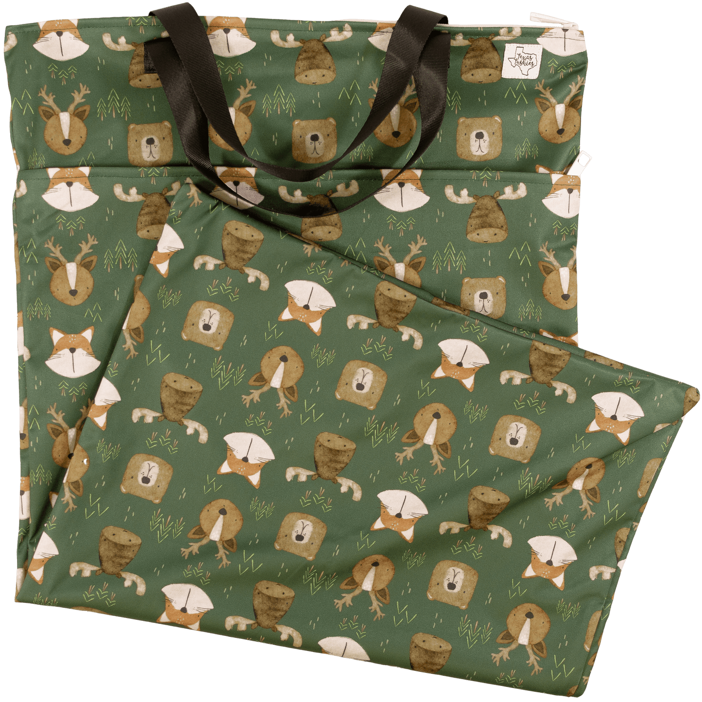 Large Hanging Wet Bags with Dual Pockets for Cloth Diapers Clothing and Pool Toys Texas Tushies