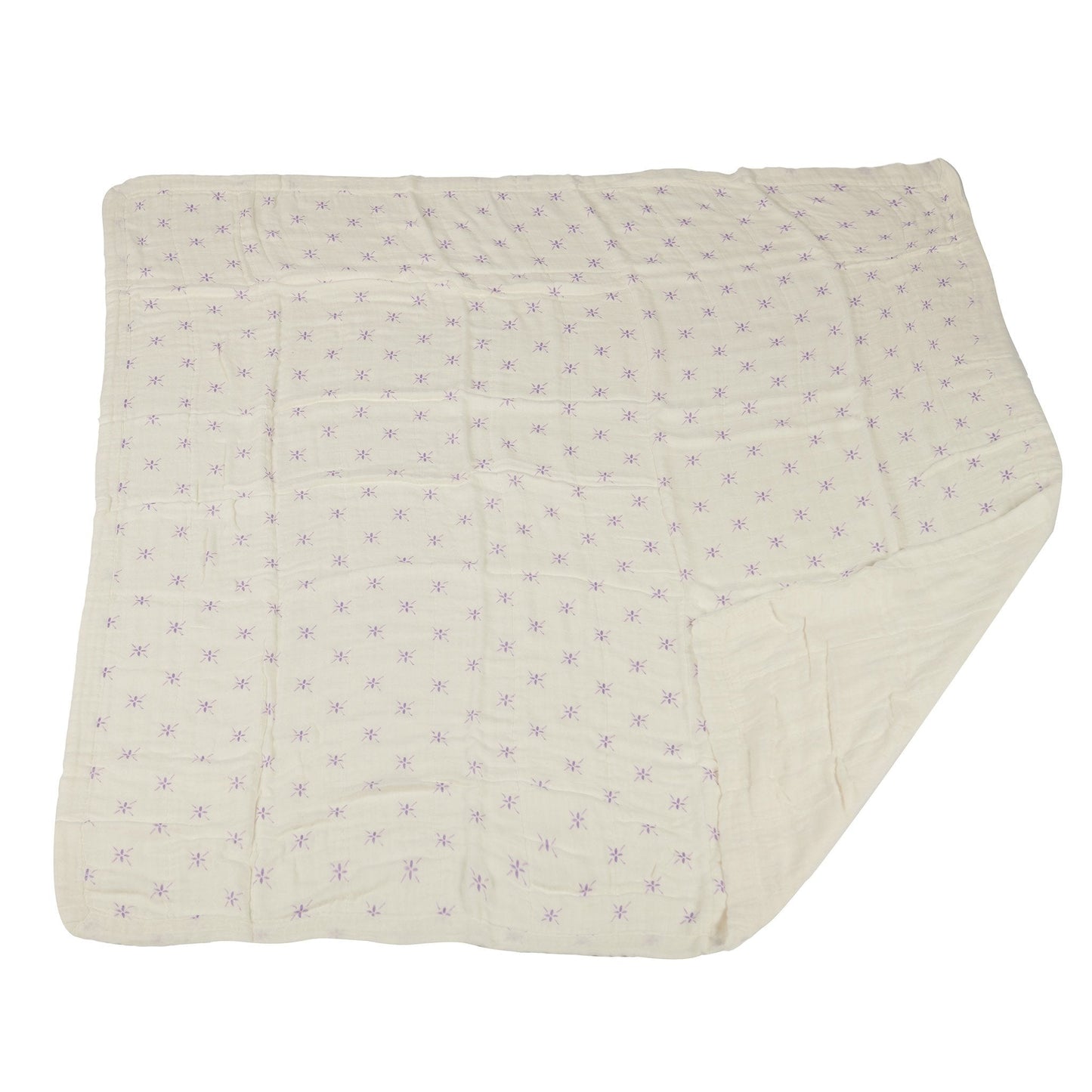 Lavender Flower and White Bamboo Muslin Newcastle Blanket for Kids 47 x 47 Inches Newcastle Classics