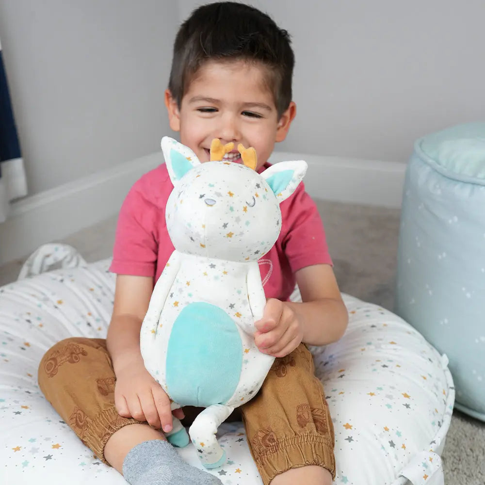 Leo Reindeer Mini Printed Plush Toy 10 Inch Safe Playtime Fun Goosewaddle® | Newborn Baby Blankets Toys Teethers Bibs & More