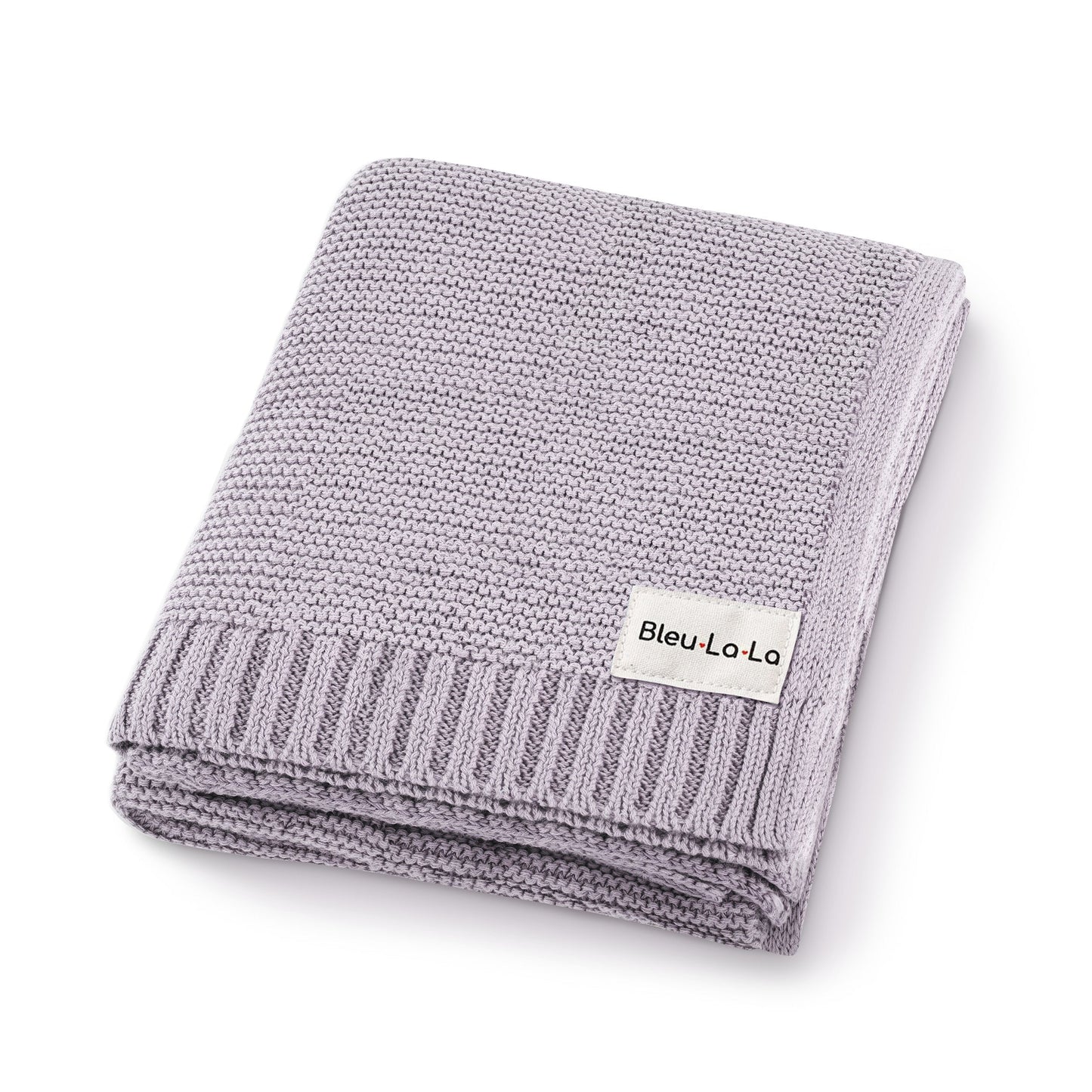 Heritage Knit 100 Percent Organic Cotton Luxury Knit Baby Swaddle Blanket Bleu La La