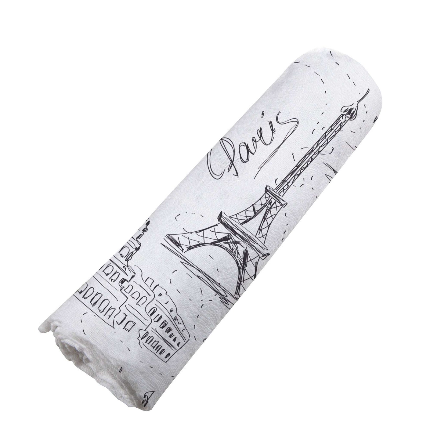 London Paris New York Bamboo Swaddle Soft Muslin Blanket Breathable Baby Blanket Newcastle Classics