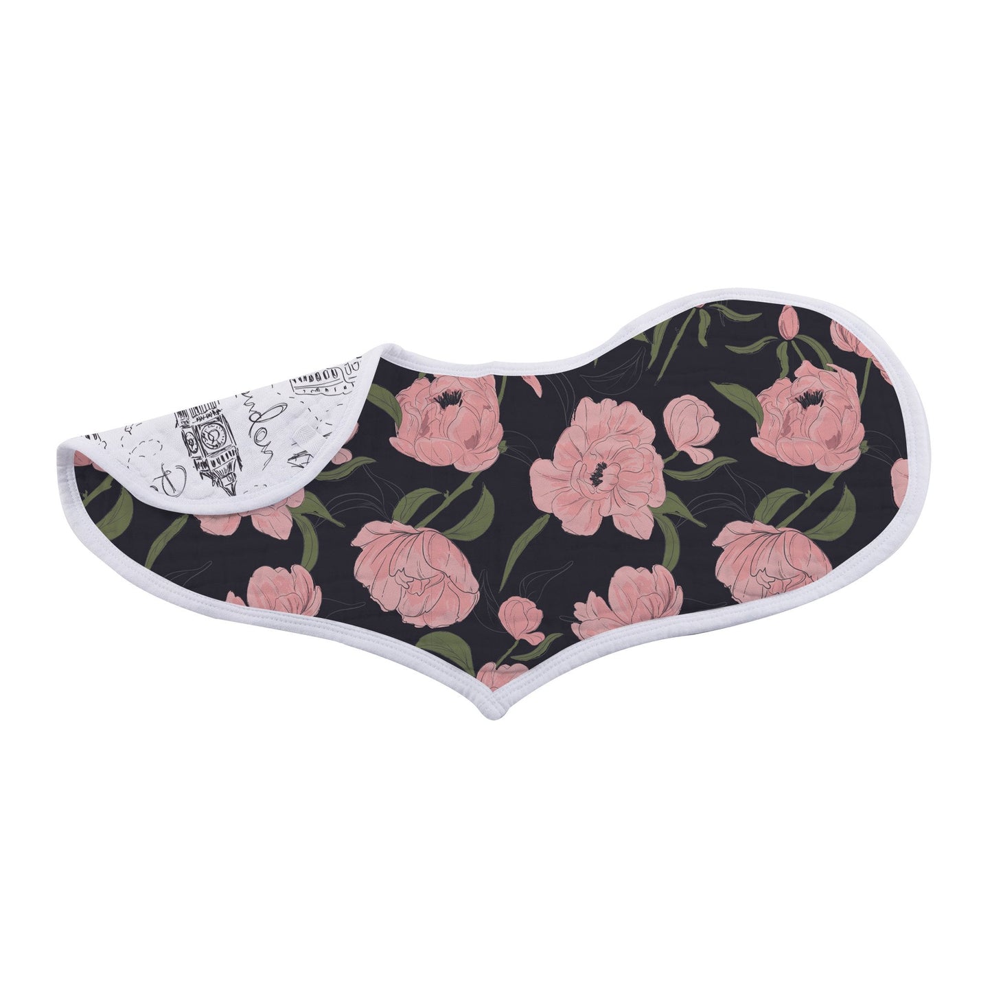 London Paris New York Heart Bibs Set of 2 Soft Bamboo Muslin Teething Feeding Bibs Newcastle Classics