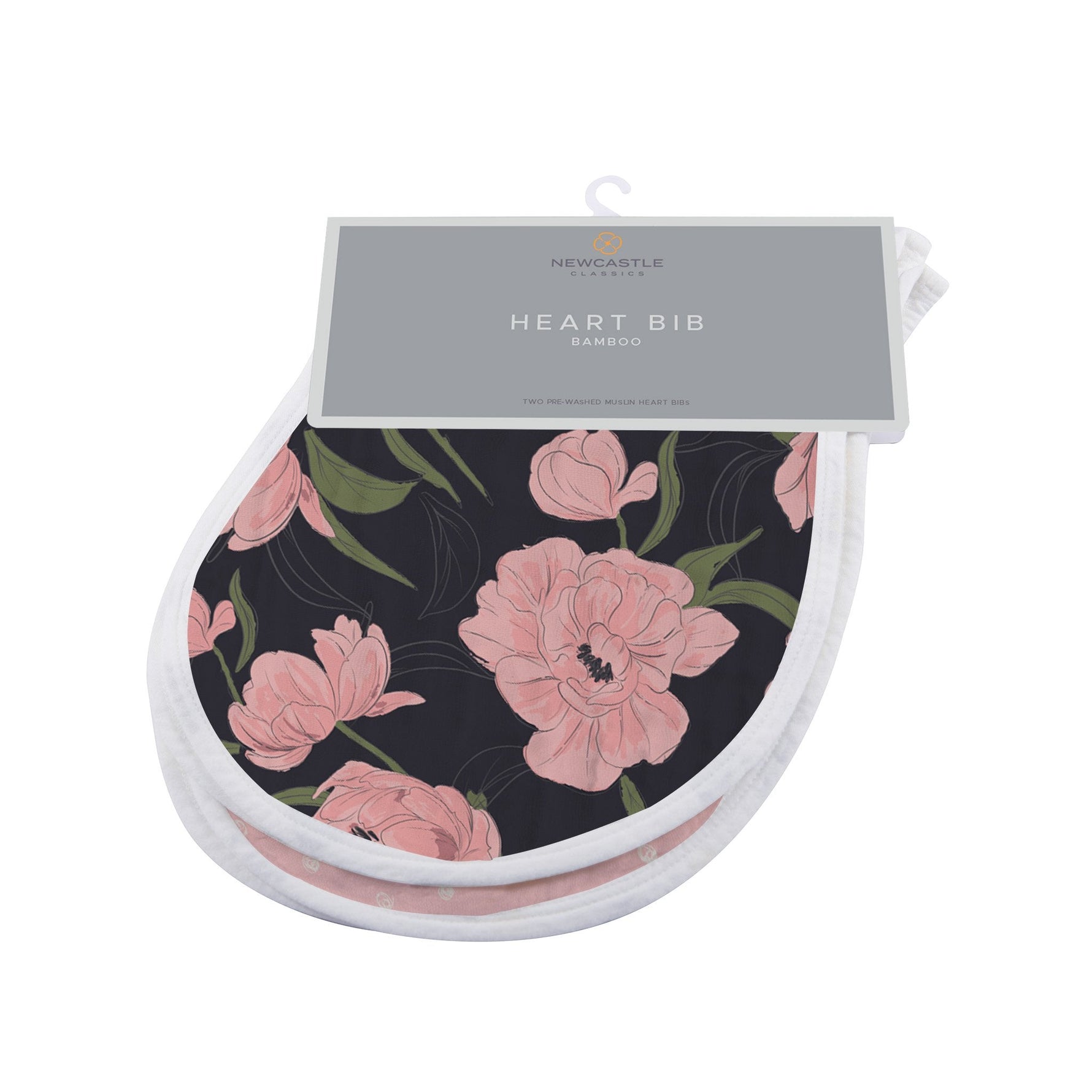 Newcastle Classics London Paris New York Soft Bamboo Muslin Teething Bibs Set for Babies - Baby & Toddler > Nursing & Feeding > Feeding Essentials > Bibs Bamboo Heart Bib